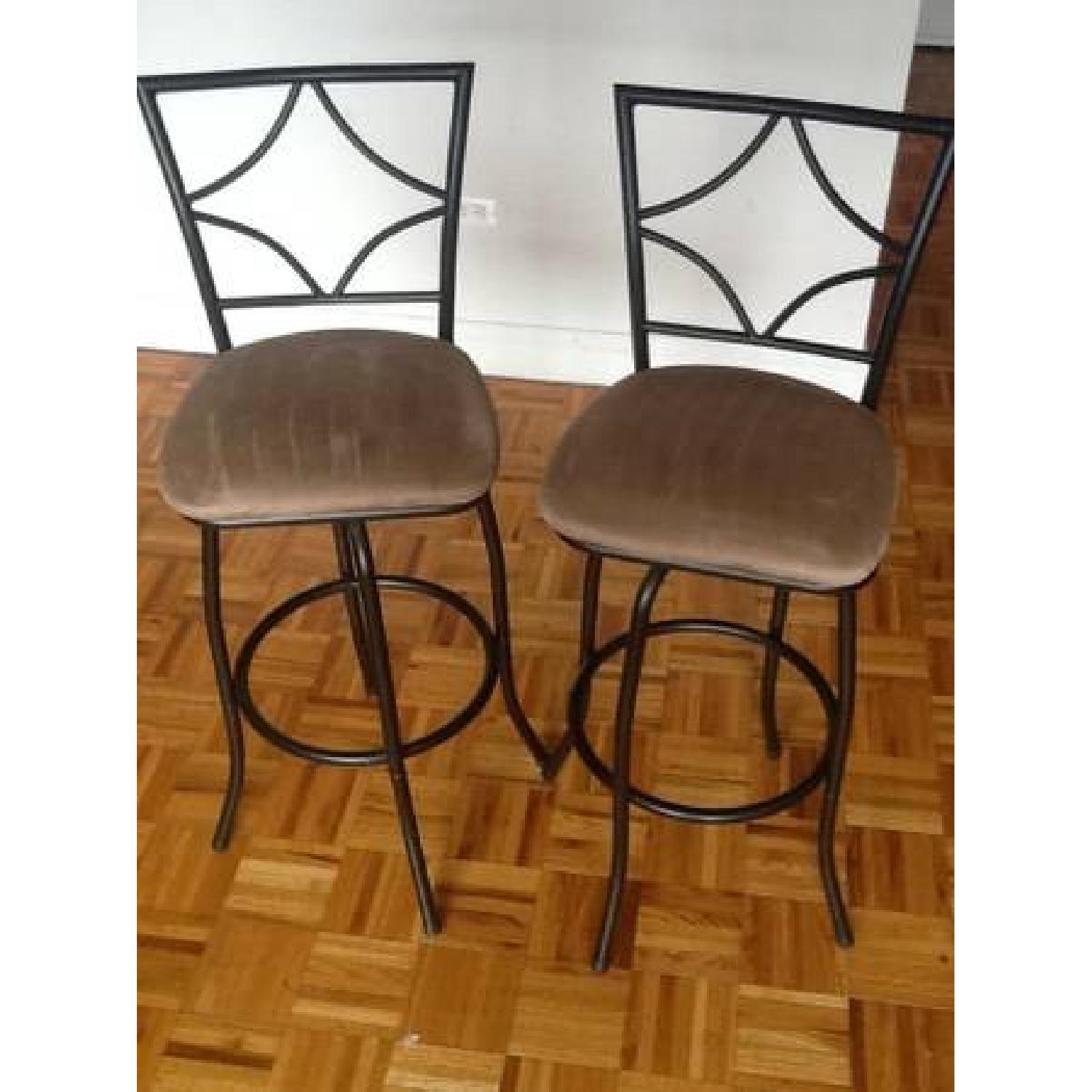Bed Bath & Beyond Swivel Bar Stools - Set of 2 - image-1