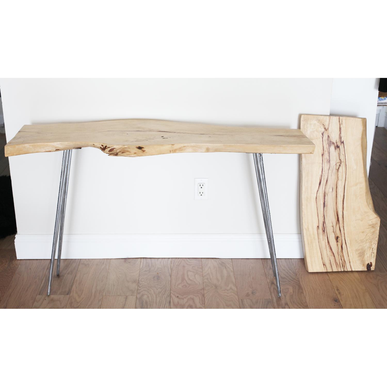 From the Source Reclaimed Tamarind Wood Slab Console Table & Matching Shelf - image-1