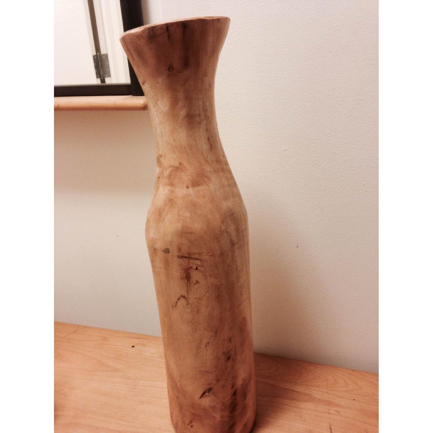 West Elm Wood Vase - image-1