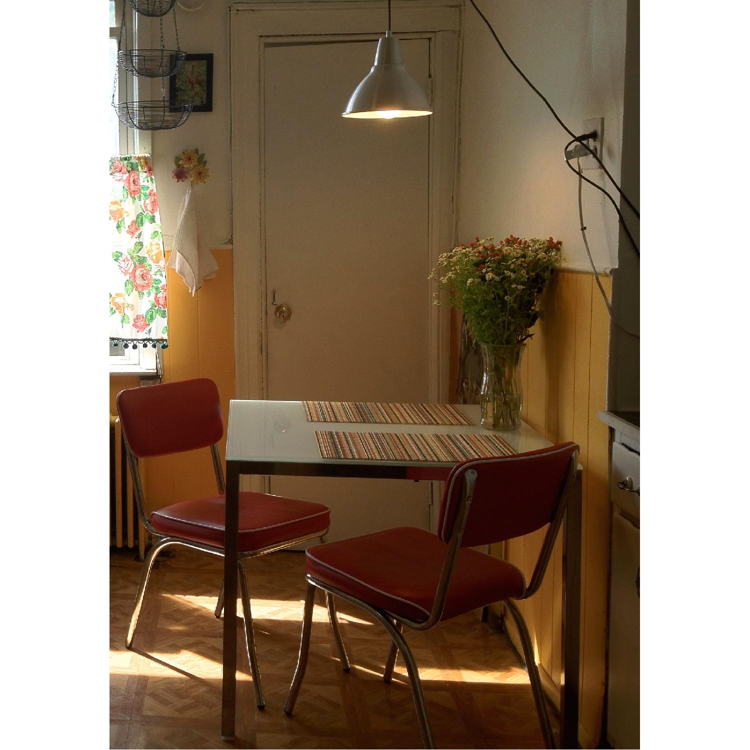 Ikea Torsby Table w/ Frosted Glass Table Top - image-2