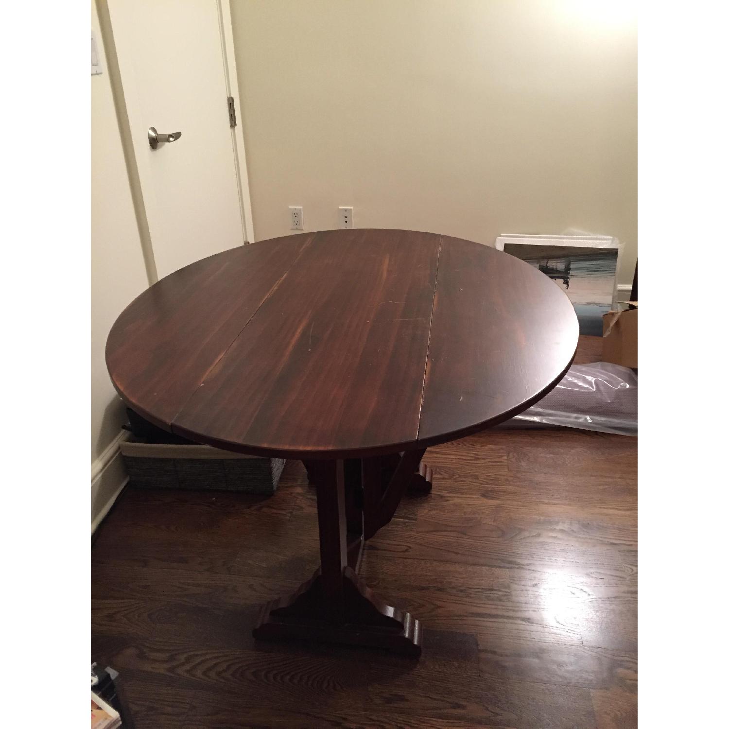 Pier 1 Imports Mahogany Drop Leaf Table - image-1