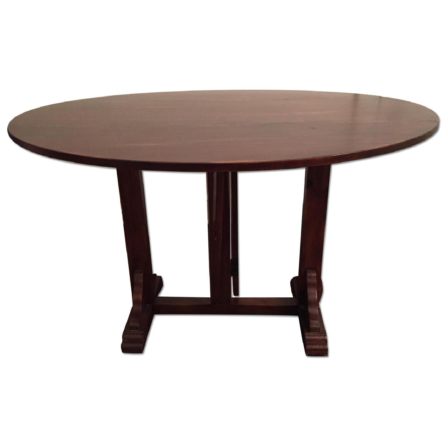 Pier 1 Imports Mahogany Drop Leaf Table AptDeco