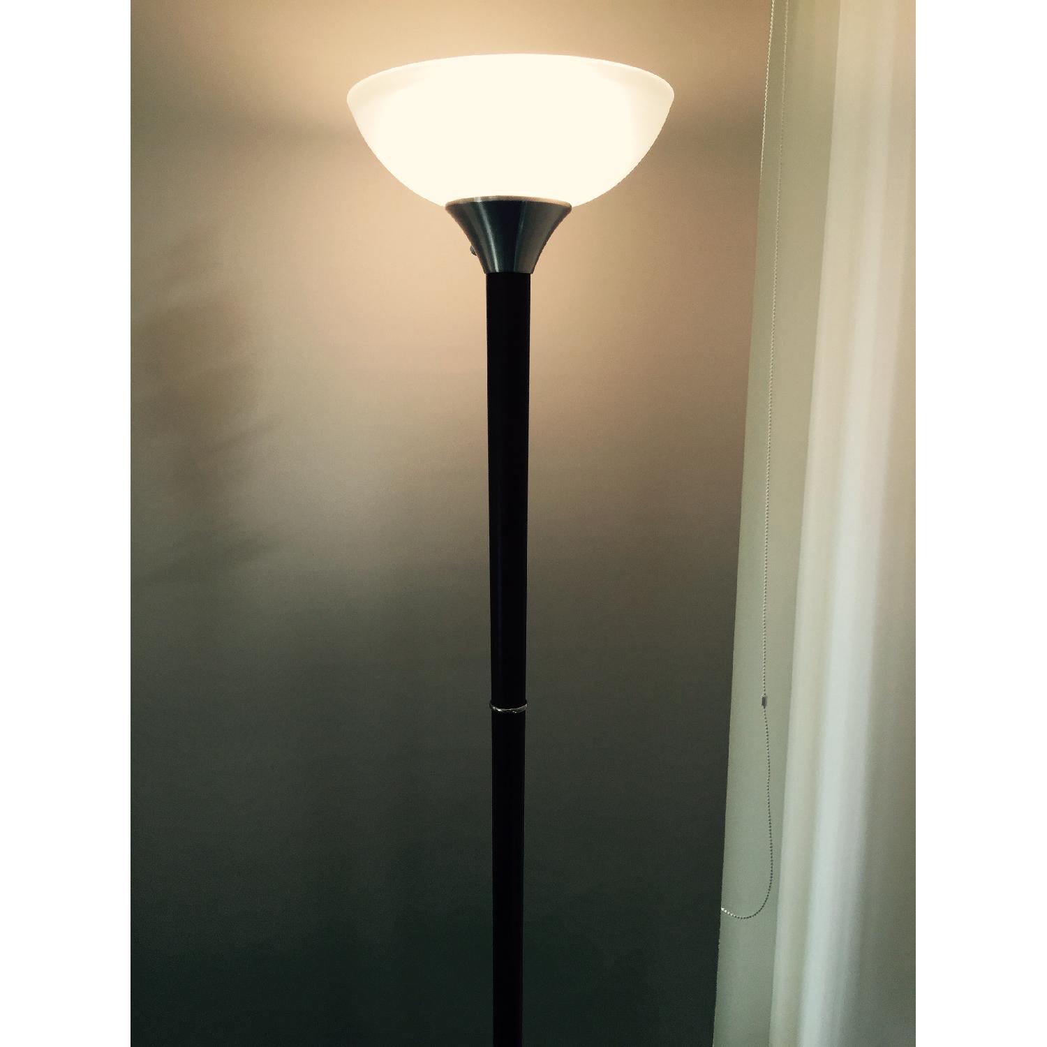 Adesso Home Wood and Glass Floor Lamp - image-2