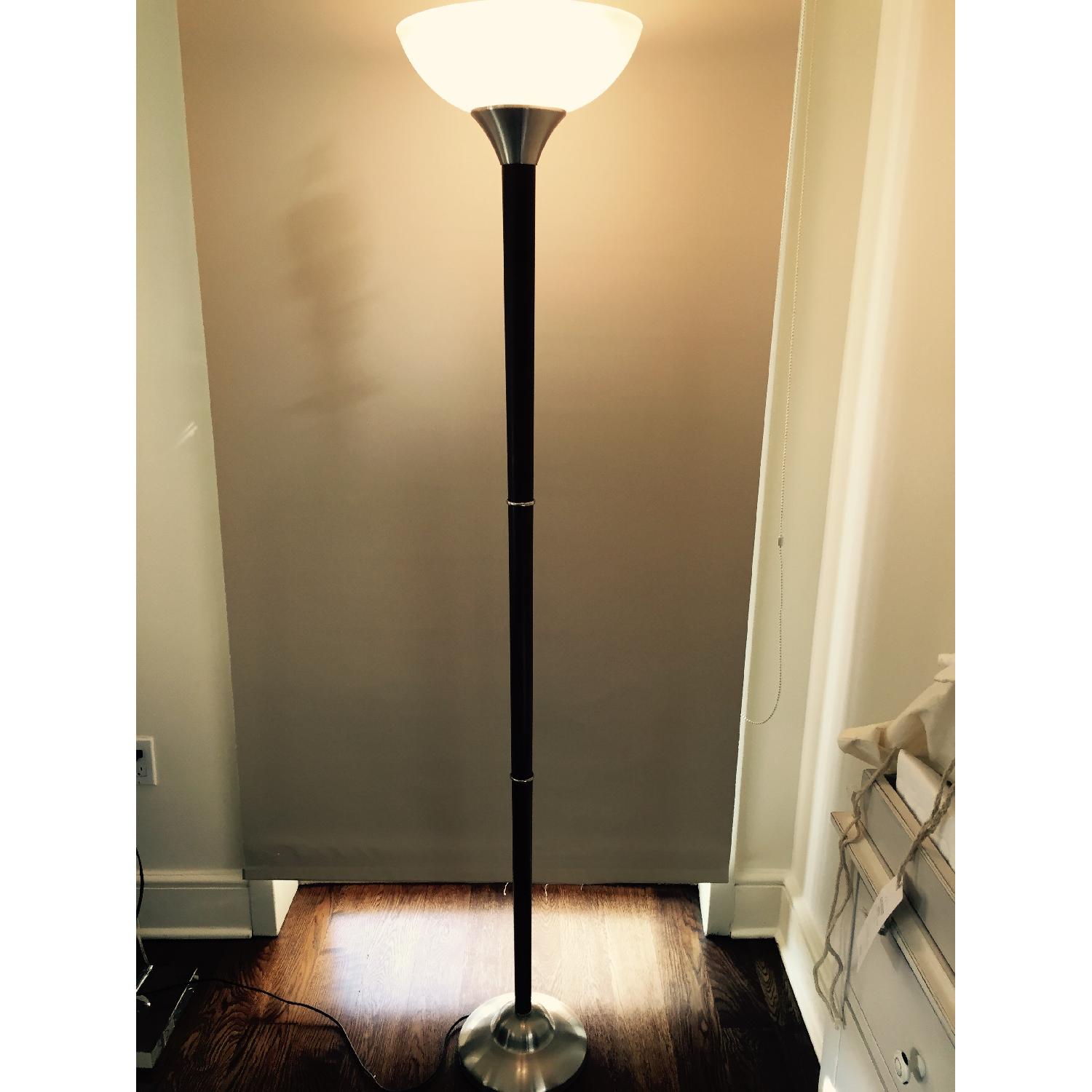 Adesso Home Wood and Glass Floor Lamp - image-3