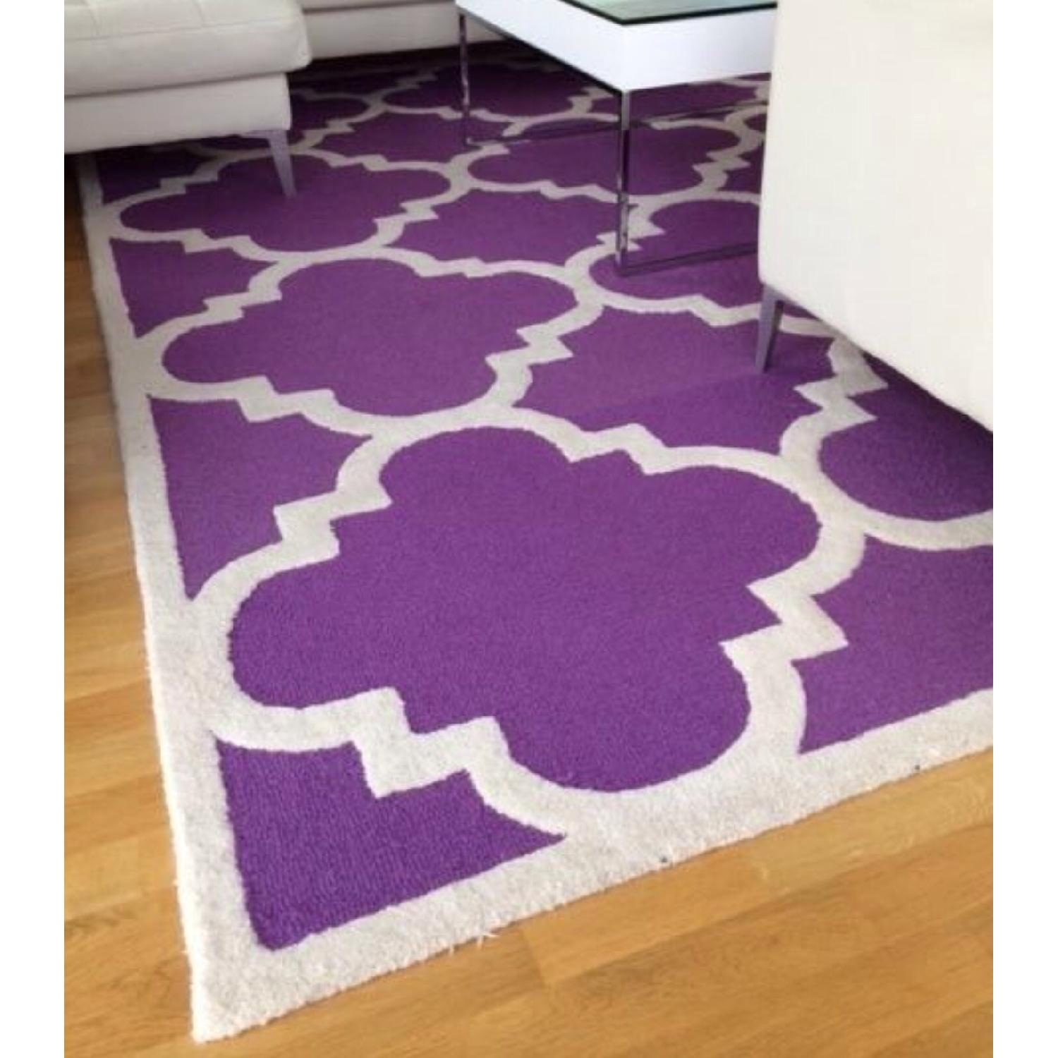 Safavieh Cambridge Purple and Ivory Wool Rug - image-1