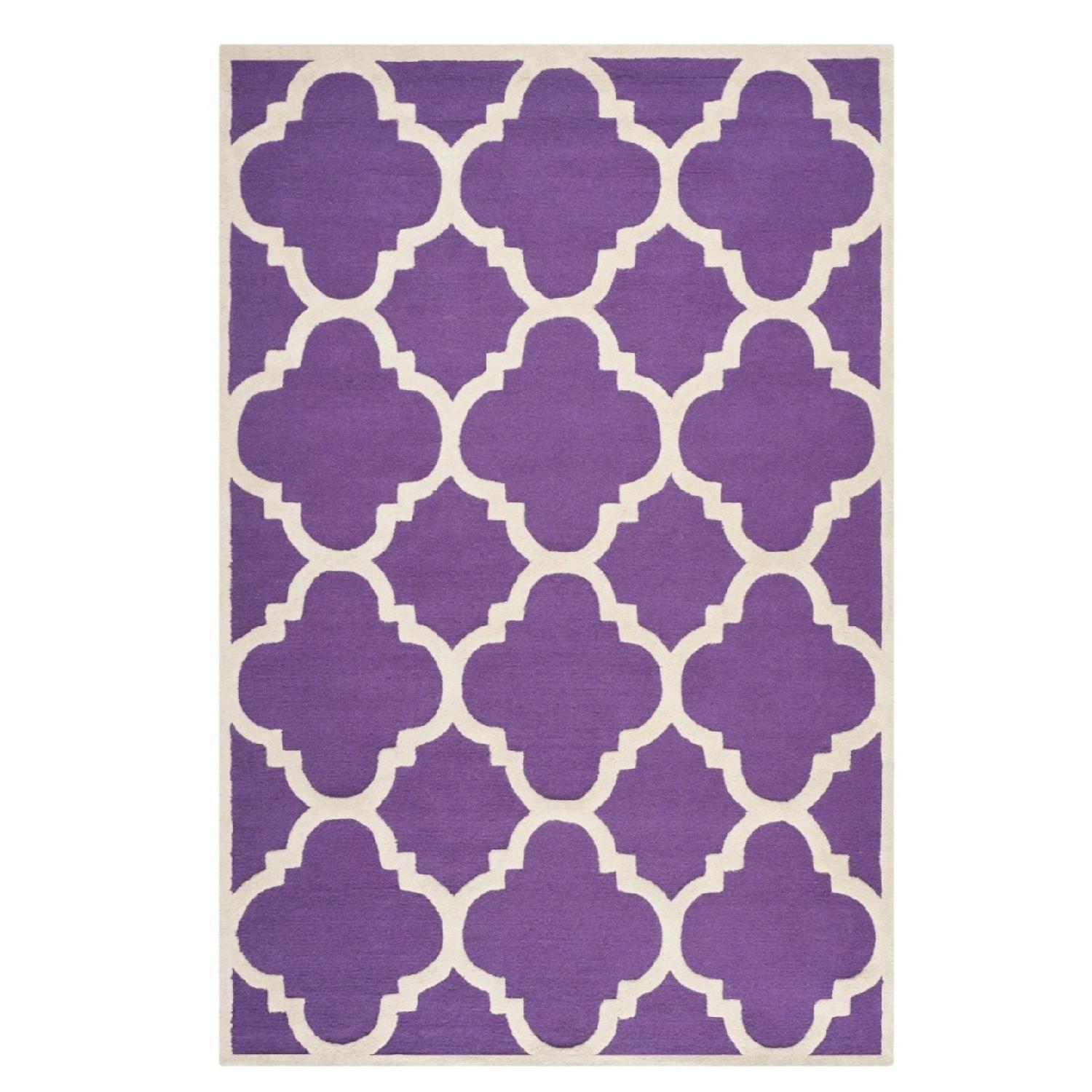 Safavieh Cambridge Purple and Ivory Wool Rug - image-2