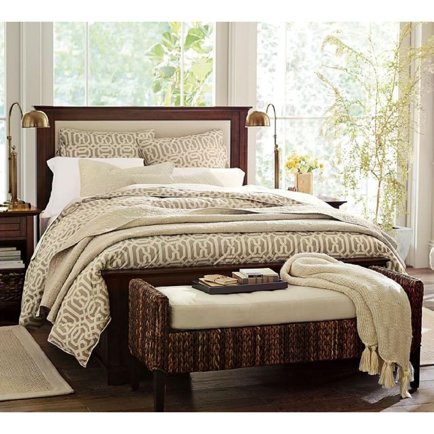 Pottery Barn Storage Cynthia Full/Queen Bed Frame w/ Headboard & Footboard - image-2