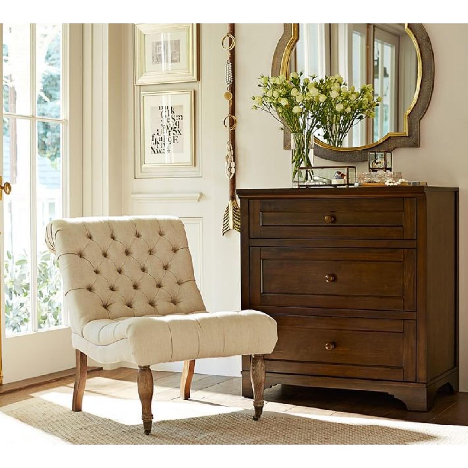 Pottery Barn Storage Cynthia Full/Queen Bed Frame w/ Headboard & Footboard - image-5