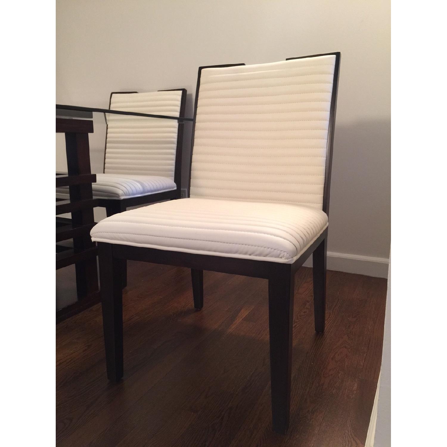 Z Gallerie Glass Dining Table w/ 4 Chairs - image-2