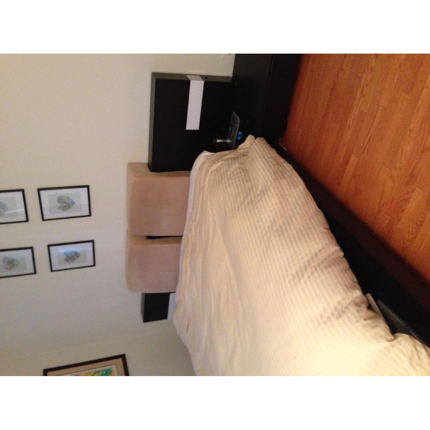 Queen Size Platform Bed w/ Floating Nightstands - image-2