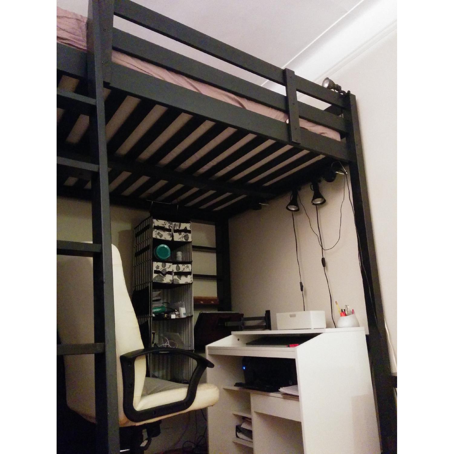 Ikea Stora Black Loft Bed Frame - image-1