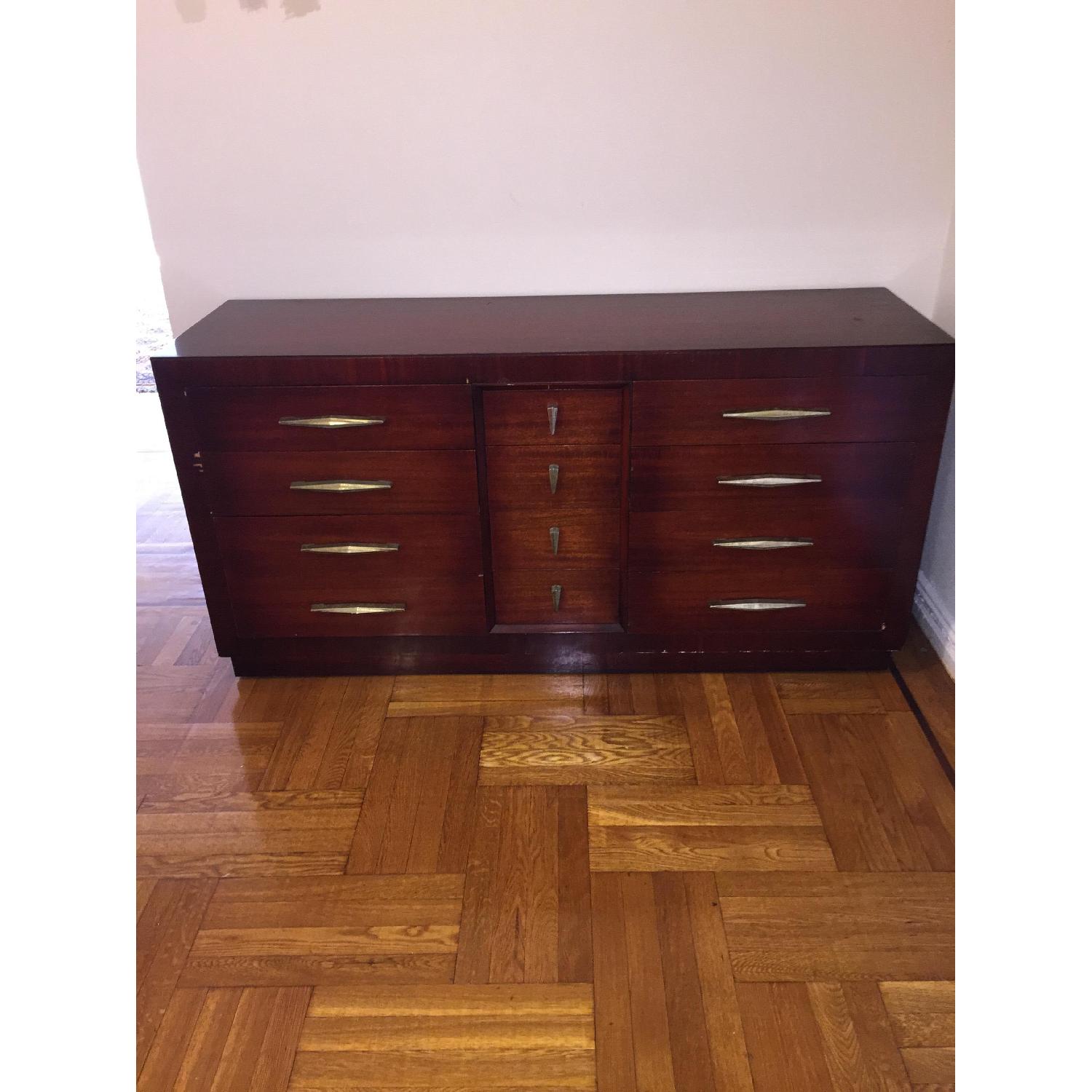 Antique 12 Draw Dresser in Cherry Wood - image-1