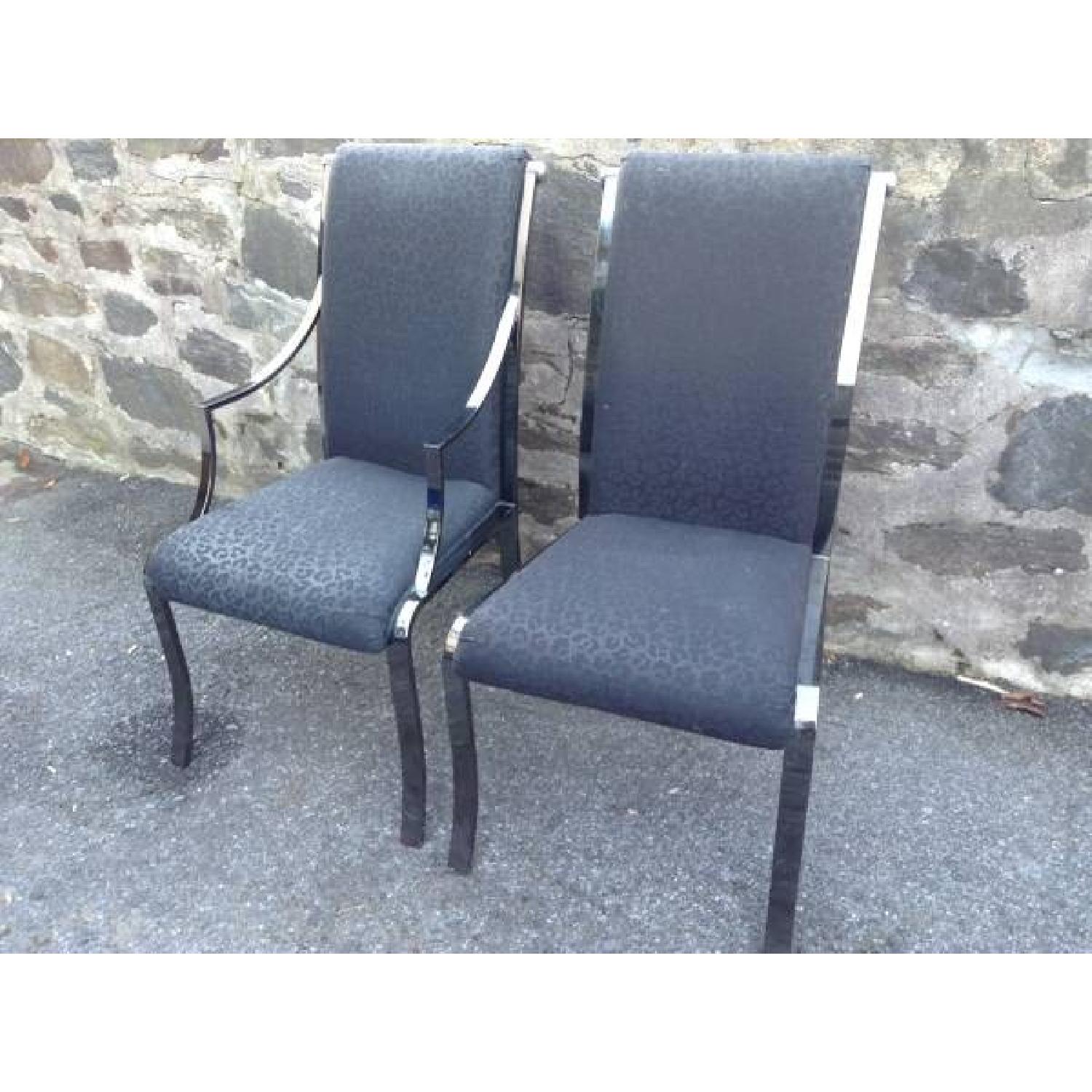 Design Institute of America Dark Chrome Dining Chairs - Set of 6 - image-1