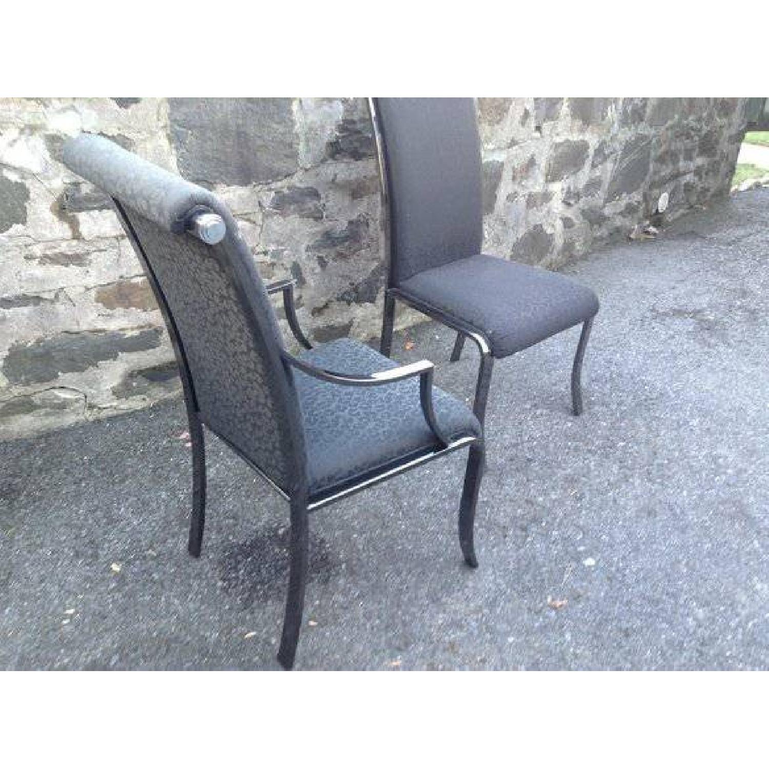 Design Institute of America Dark Chrome Dining Chairs - Set of 6 - image-4