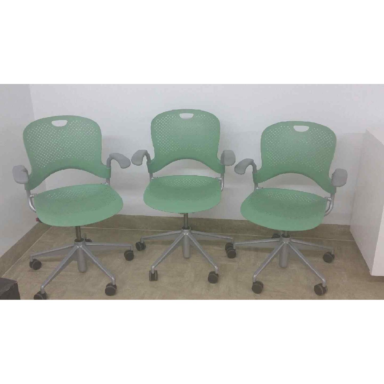 Herman Miller Green Chairs - 4 Available - image-1