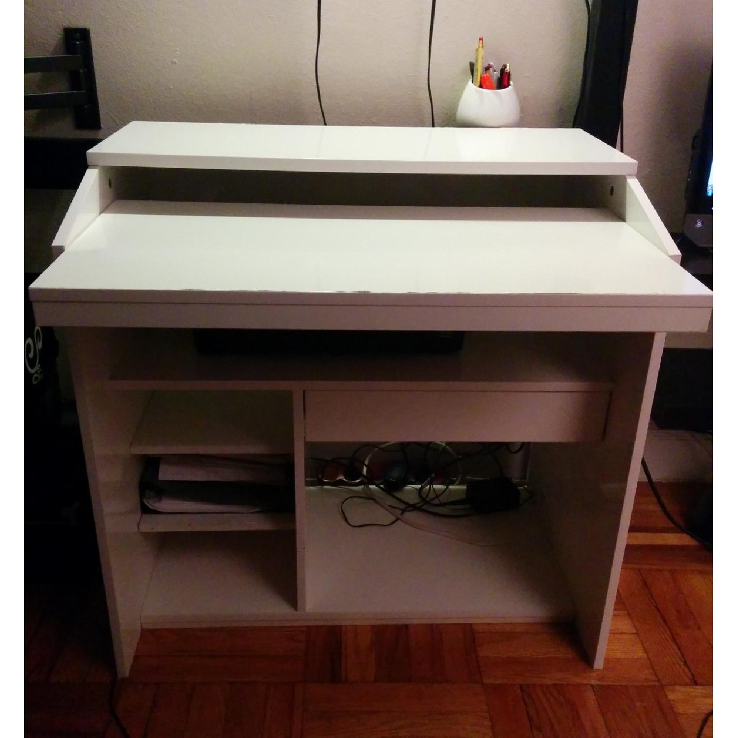 Ikea Goliat Computer Table in White AptDeco
