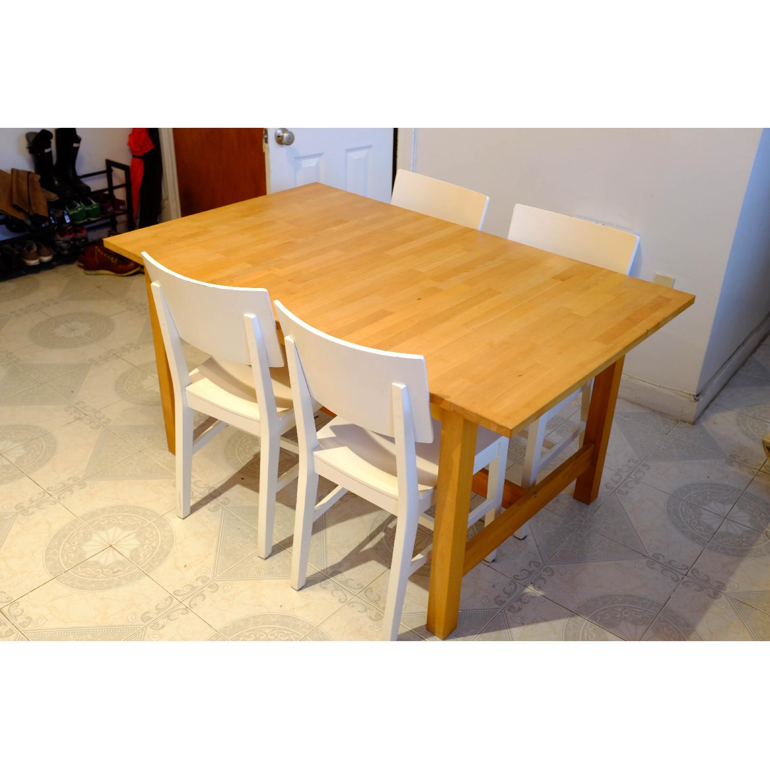 Ikea Norden Expandable Kitchen Table and Chairs - AptDeco
