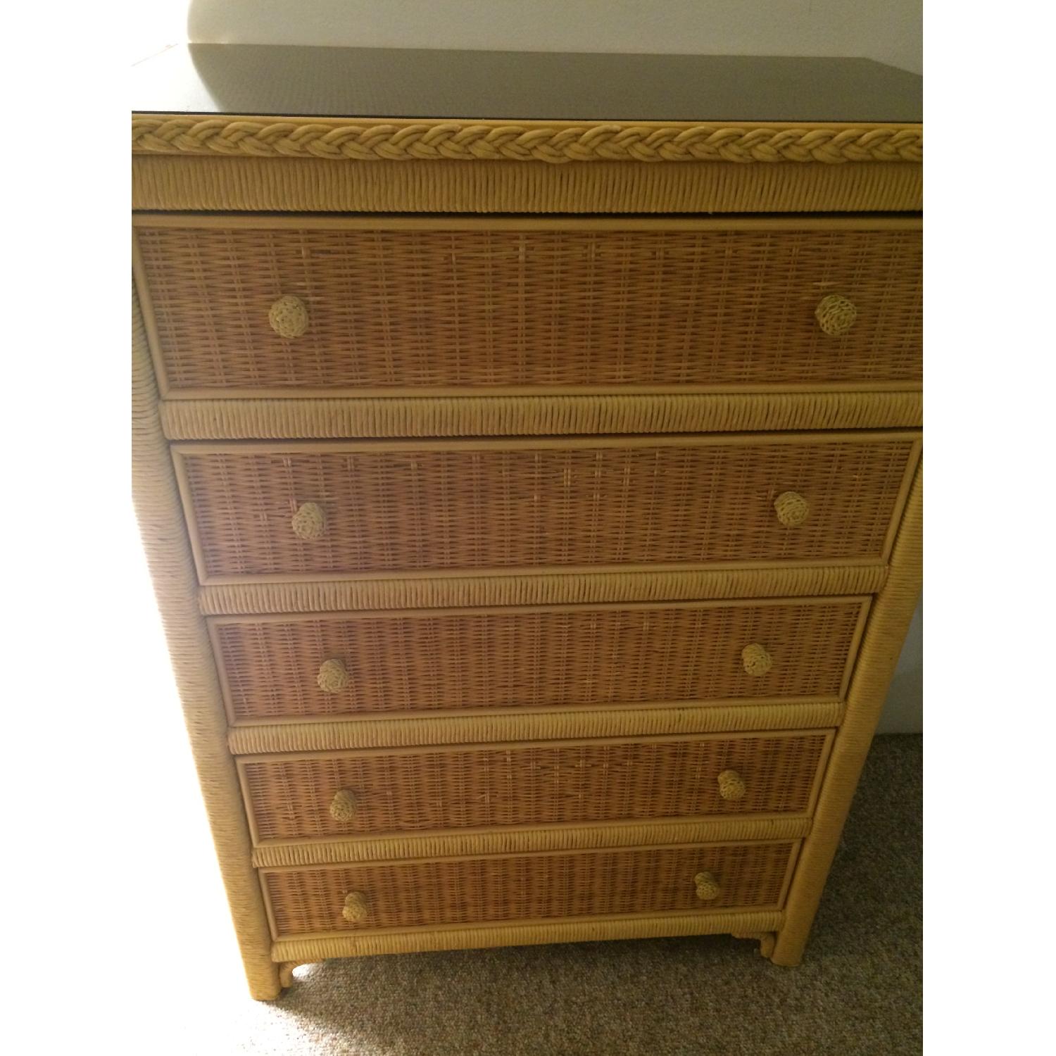 Vintage Wicker Dresser AptDeco
