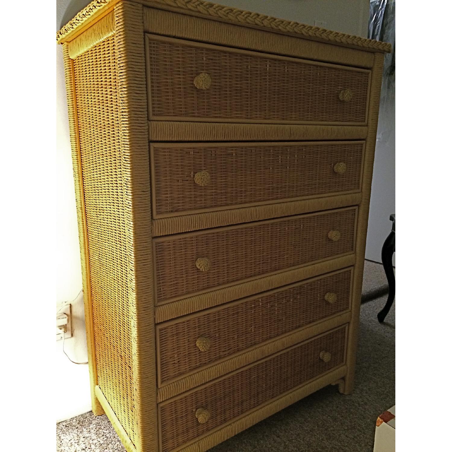 Vintage Wicker Dresser AptDeco