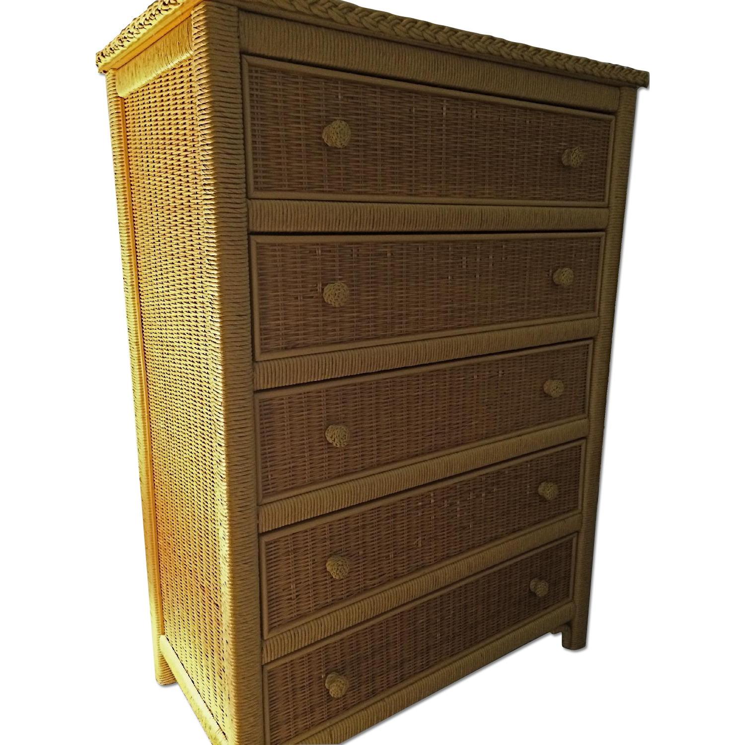 Vintage Wicker Dresser - image-0