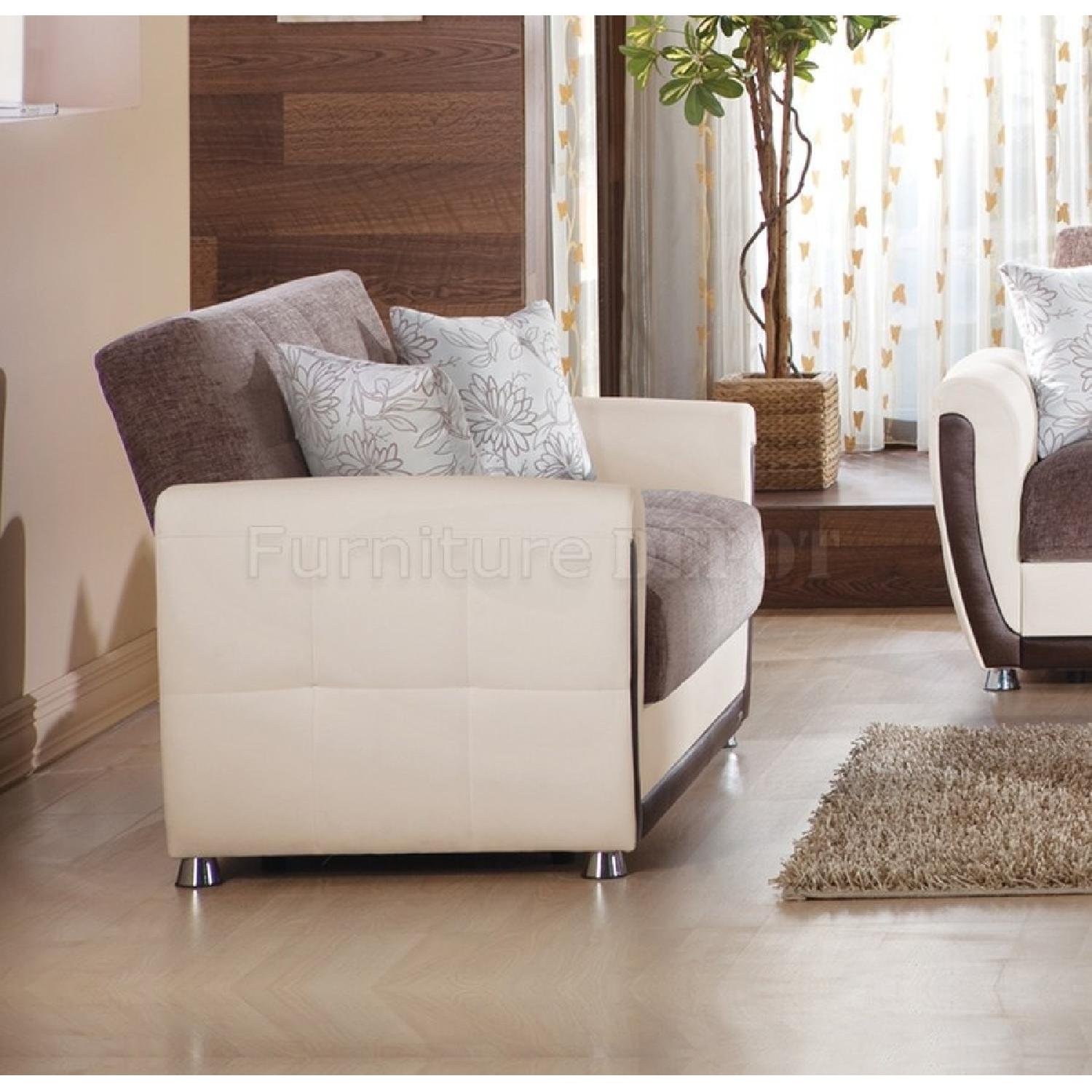 Sunset Istikbal-Vella Jennefer Brown Sofa Bed in 2-Tone (Brown and Cream) - image-2