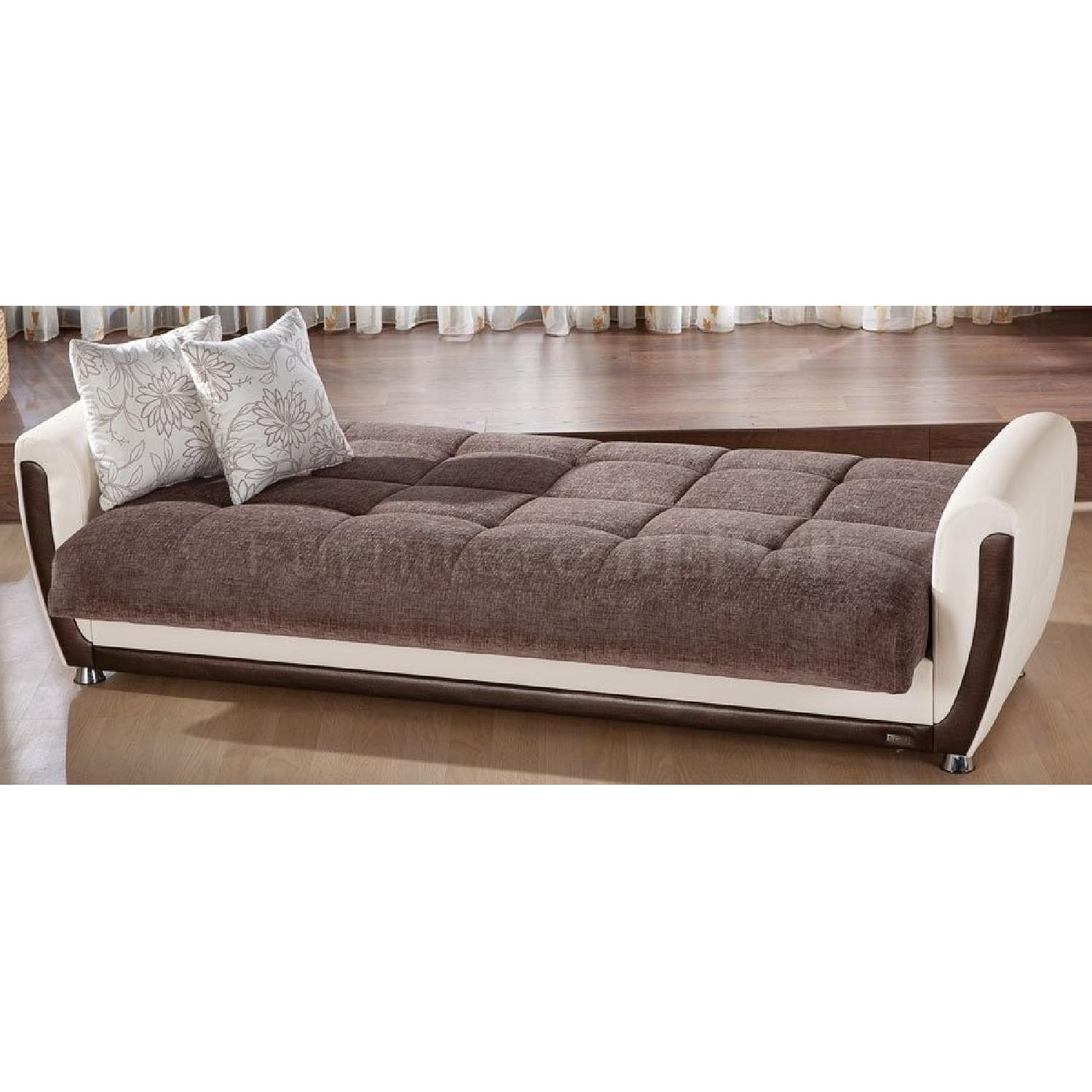 Sunset Istikbal-Vella Jennefer Brown Sofa Bed in 2-Tone (Brown and Cream) - image-3