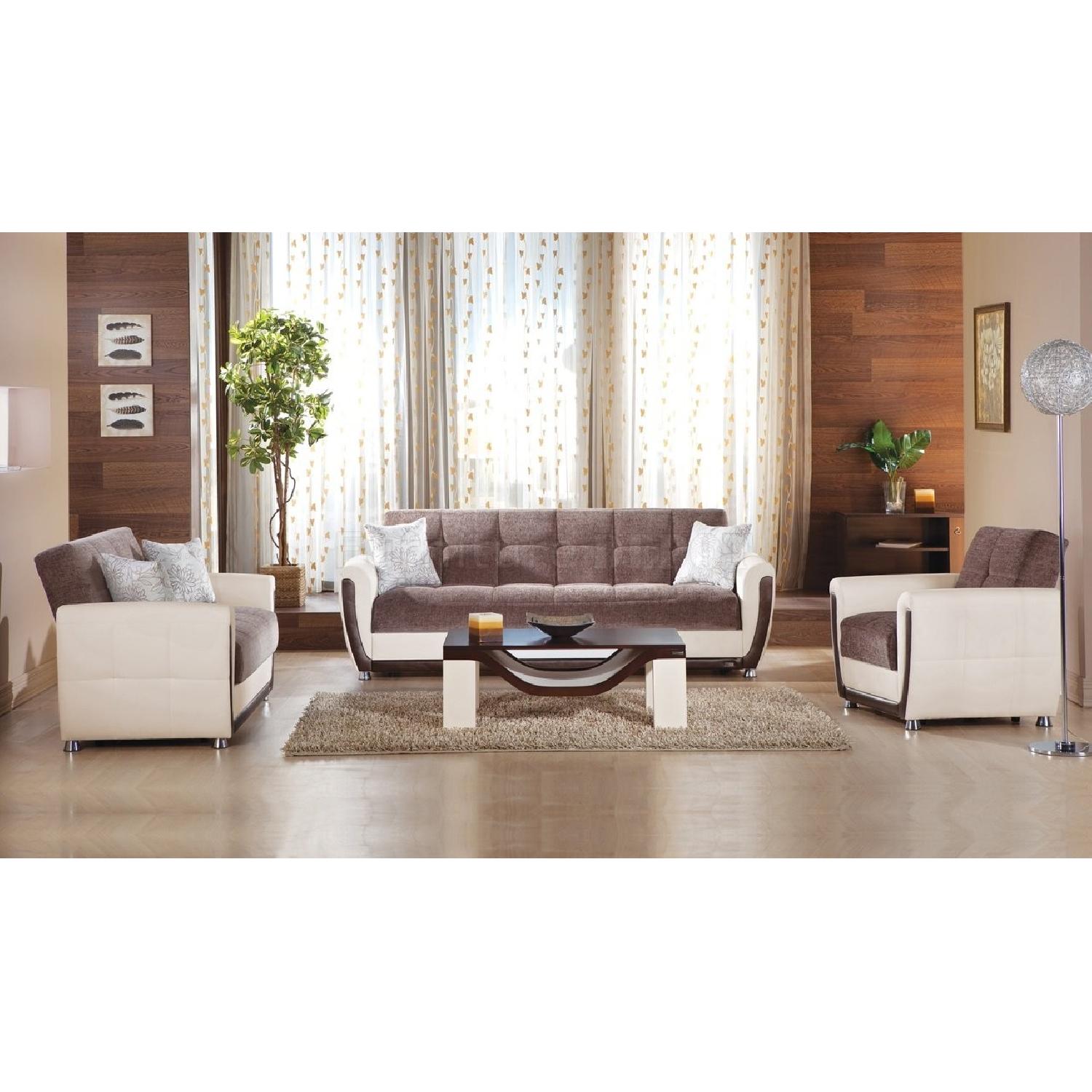 Sunset Istikbal-Vella Jennefer Brown Sofa Bed in 2-Tone (Brown and Cream) - image-4