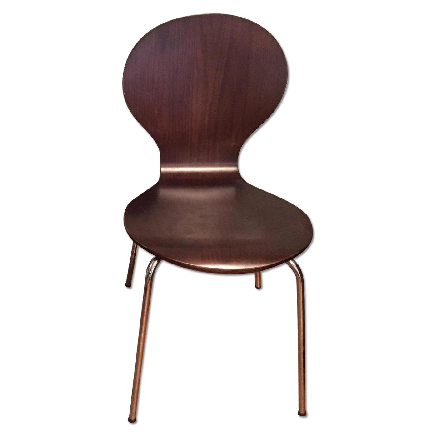 Vintage 50's Madmen Style Wood Chairs Set of 2 AptDeco