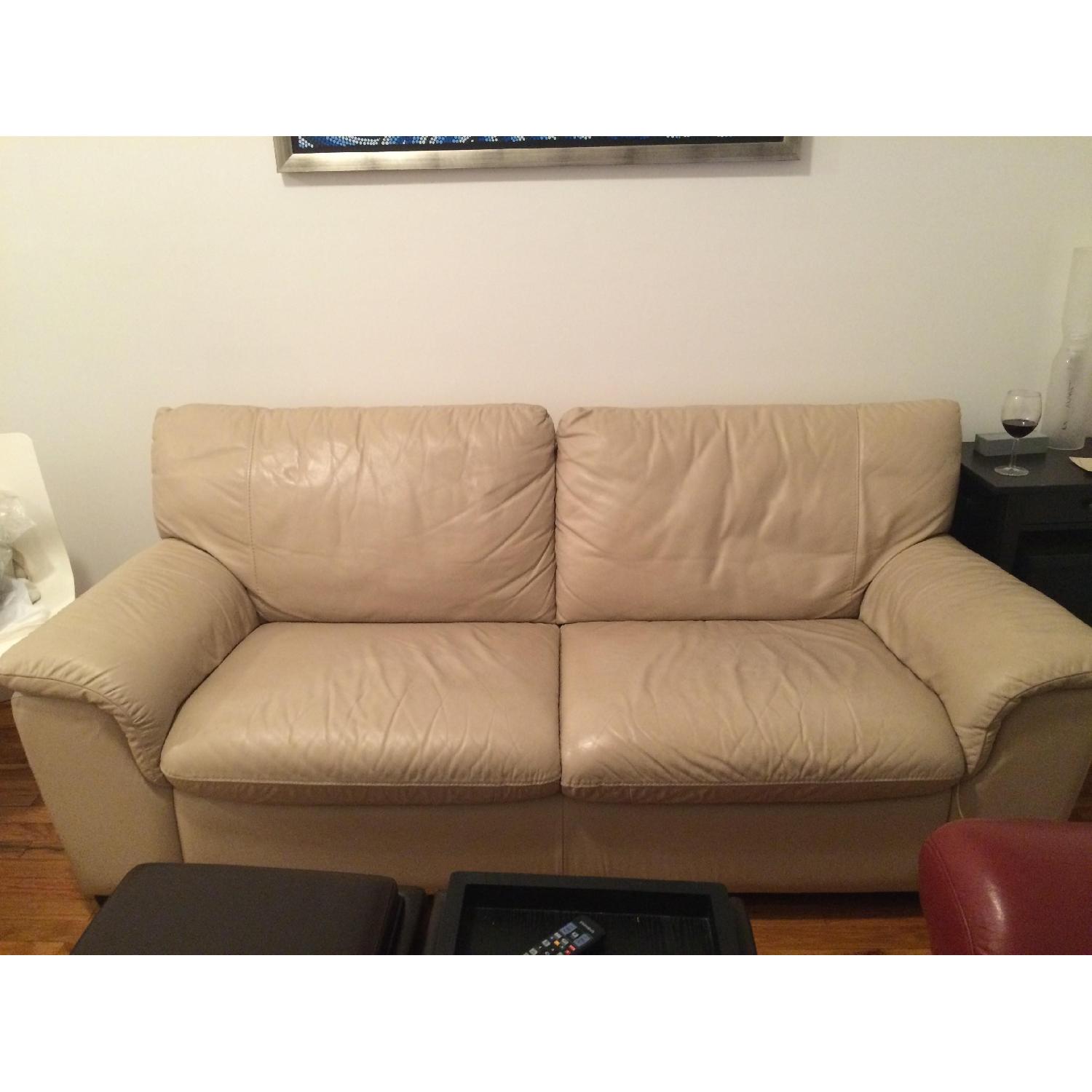 Natuzzi Leather Sofa - image-1