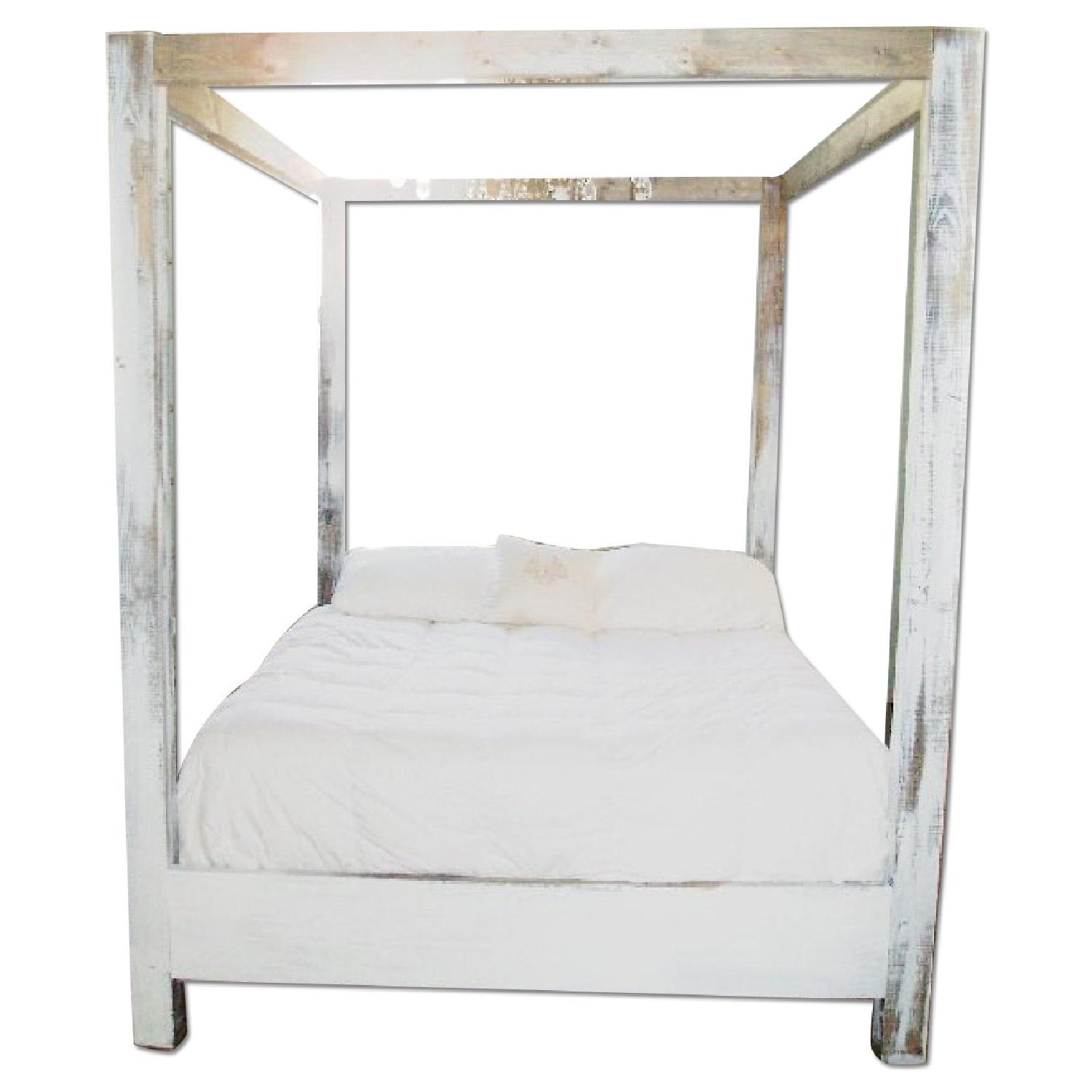 Custom Made Shabby Chic 4 Post Bed - image-0