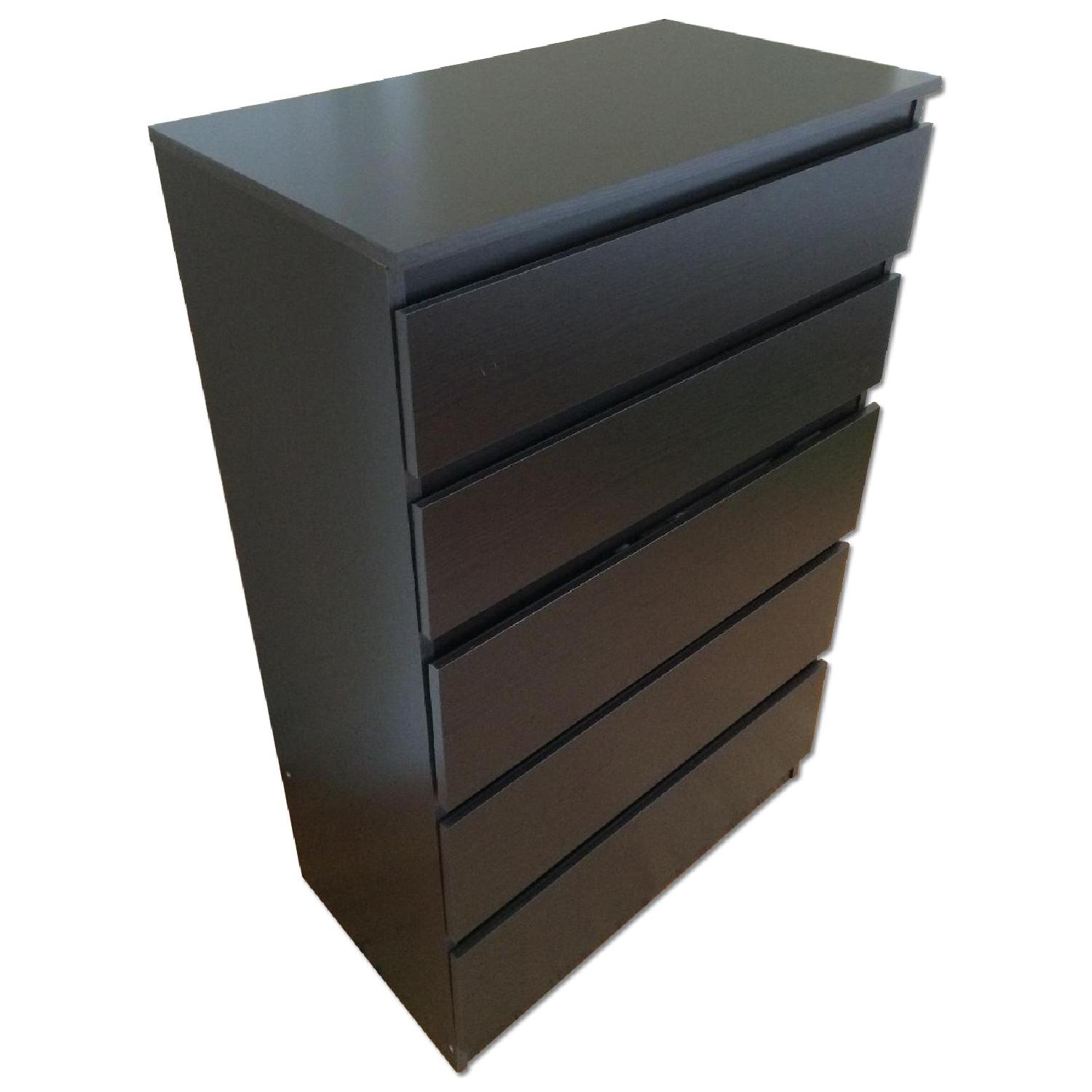 IKEA チェスト 5段 KULLEN ブラックブラウン KULLEN chest of 5 drawers black-brown - IKEA