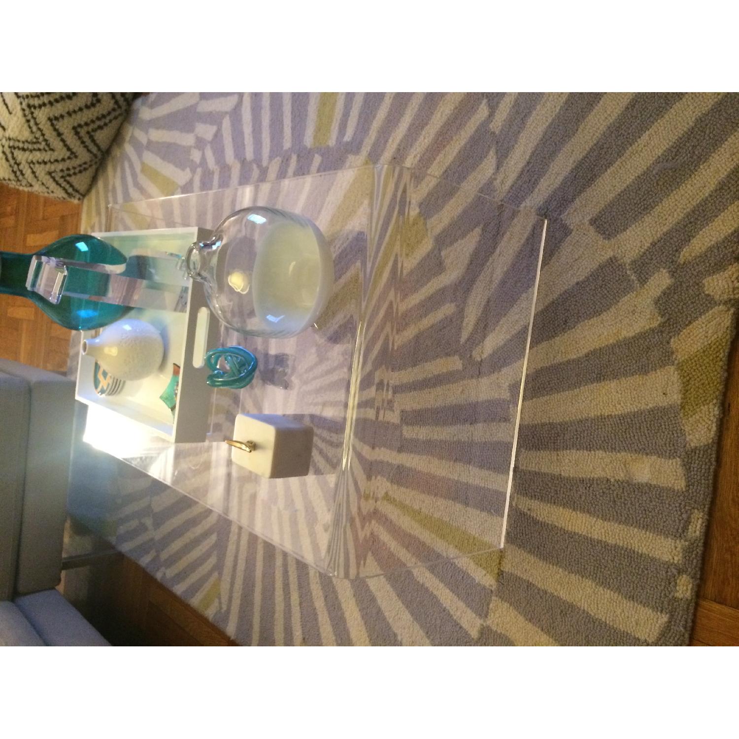CB2 Peekaboo Clear/Acrylic Rectangle Coffee Table - image-2