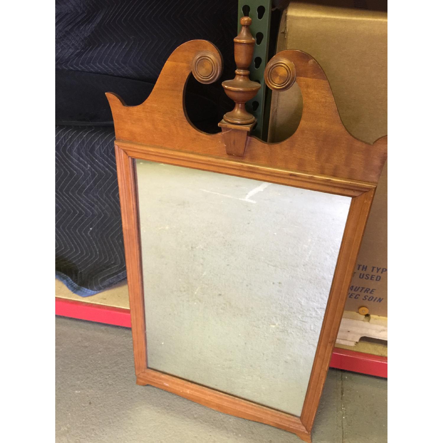 Antique Federal Style Wood Framed Mirror - image-3