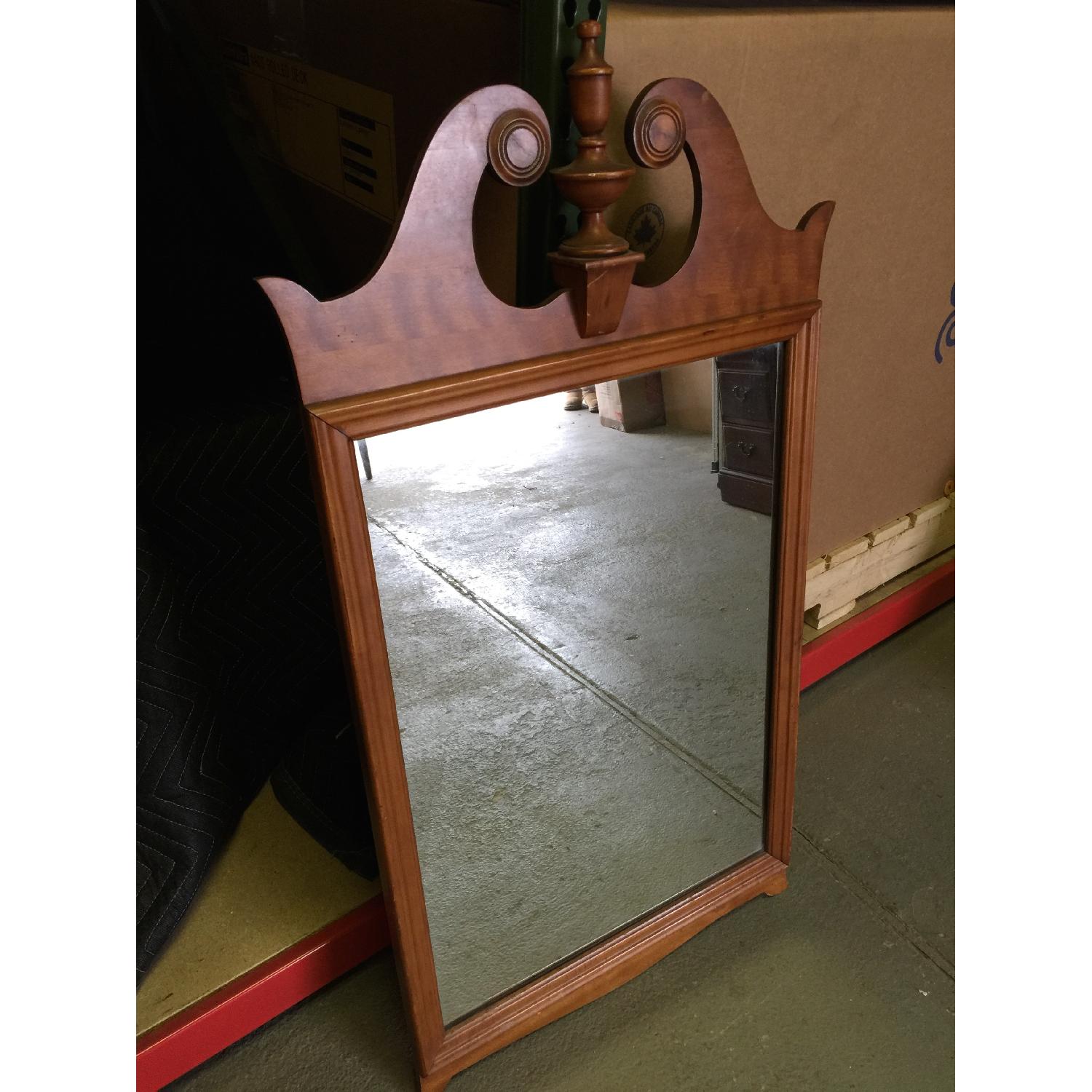 Antique Federal Style Wood Framed Mirror - image-4