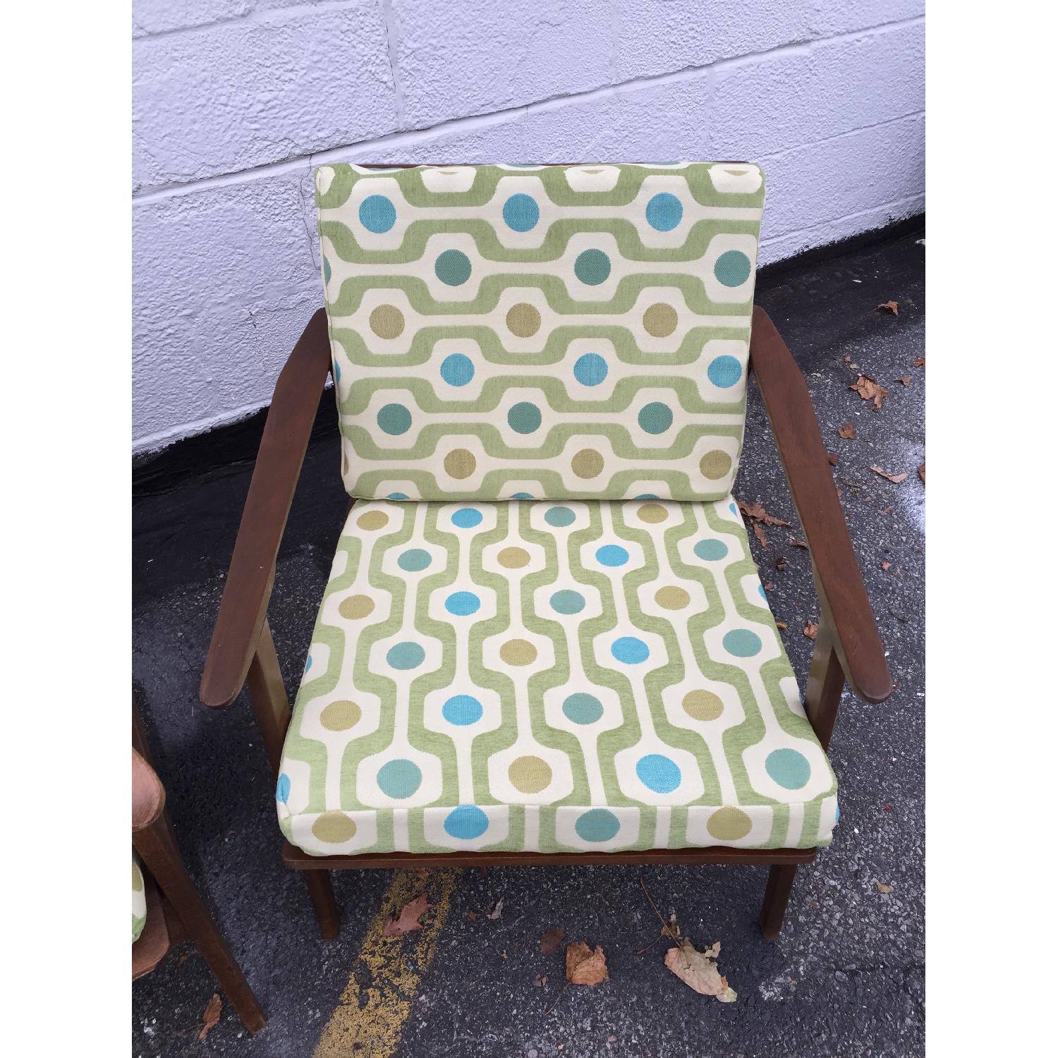 Vintage Wood Frame Sofa + Armchair - image-3