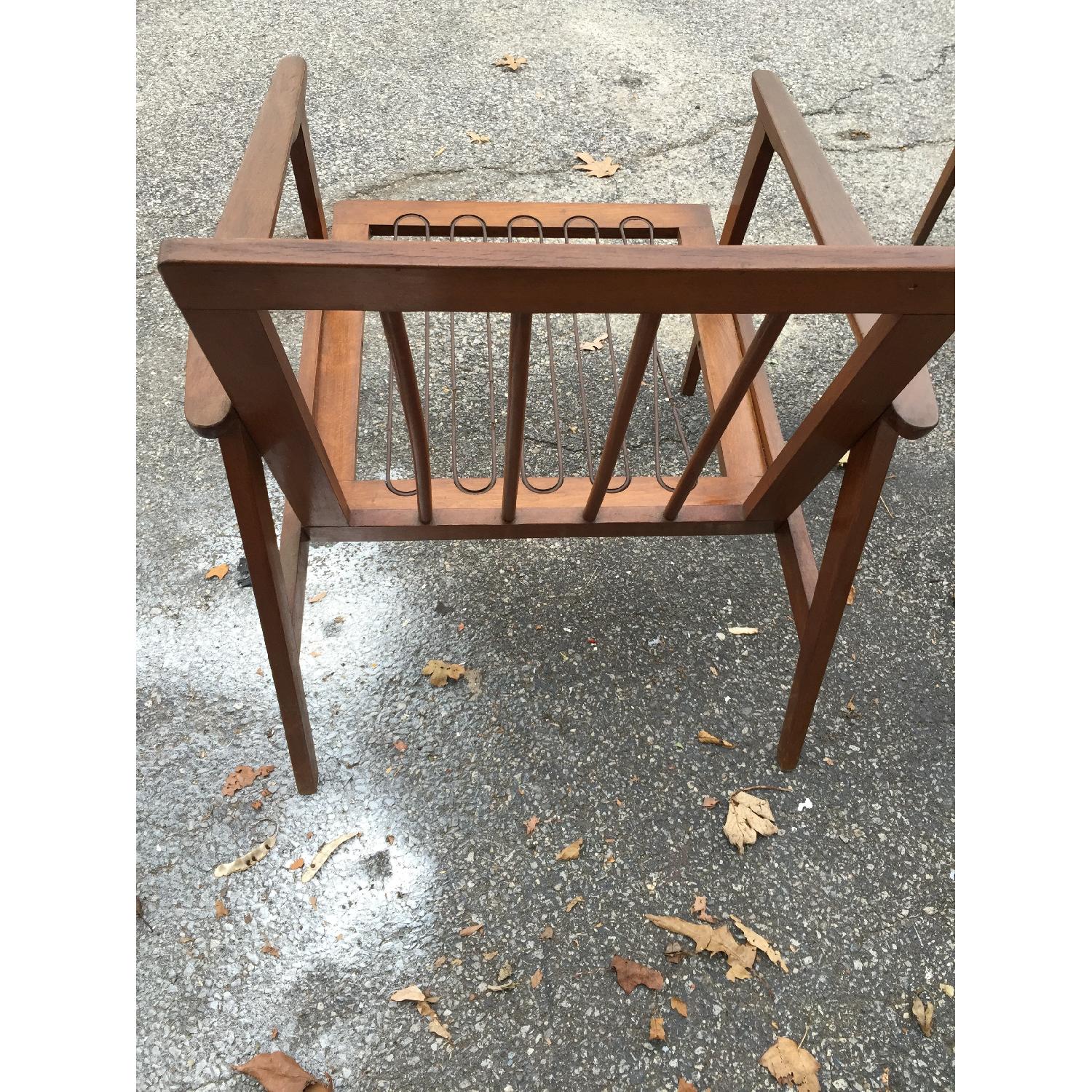 Vintage Wood Frame Sofa + Armchair - image-11