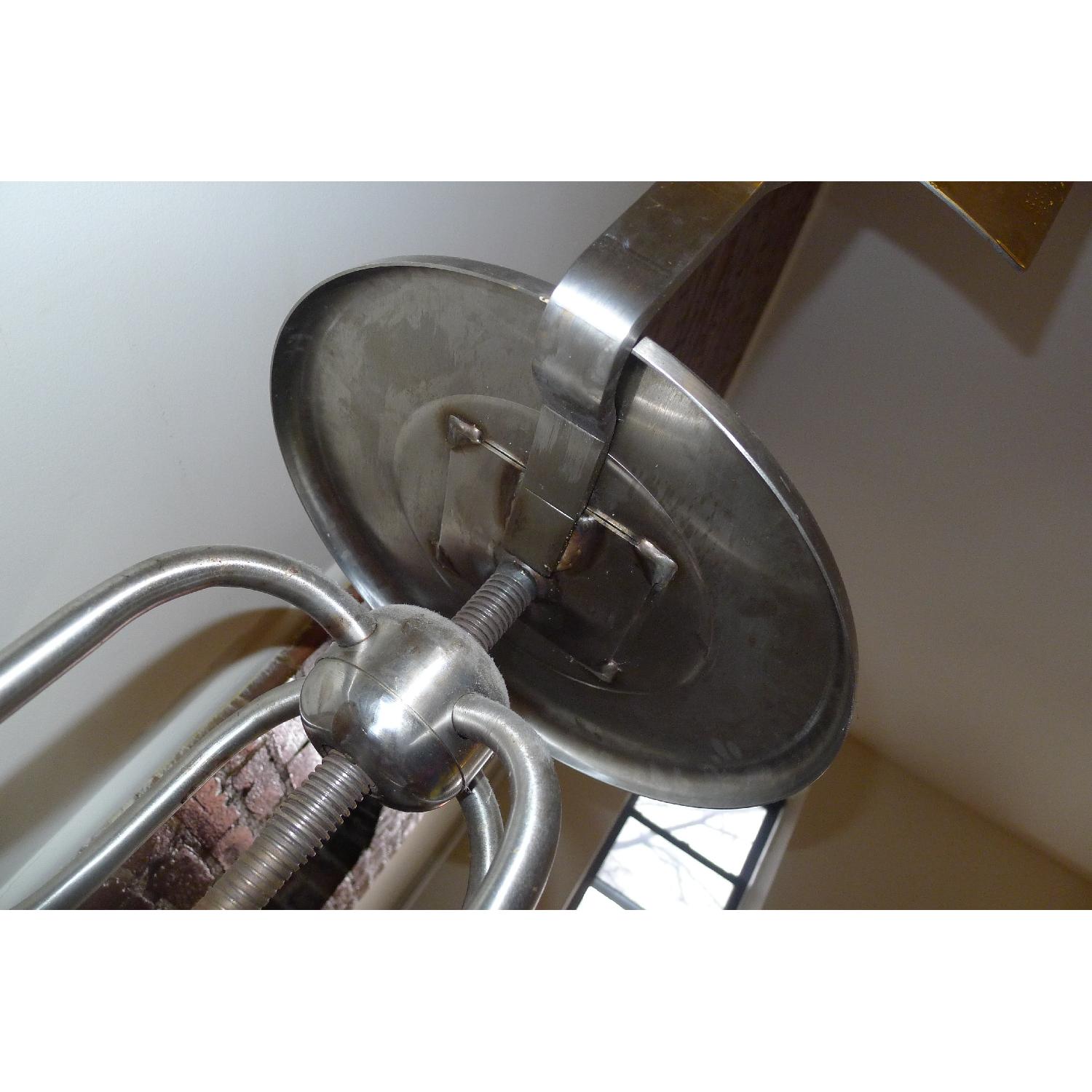 Industrial Stainless Steel Stool with Backrest - image-4