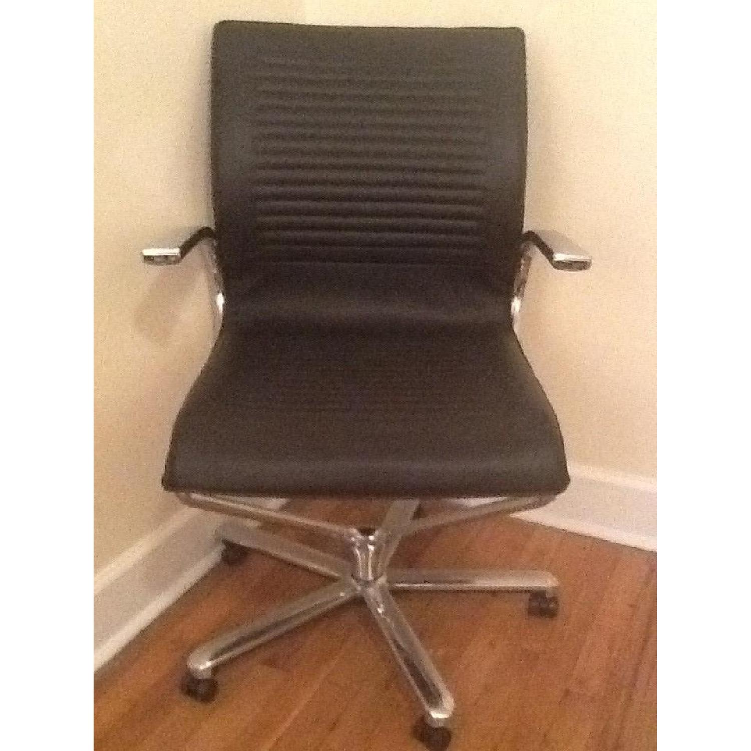Dauphin Leather Swivel Chair - image-1