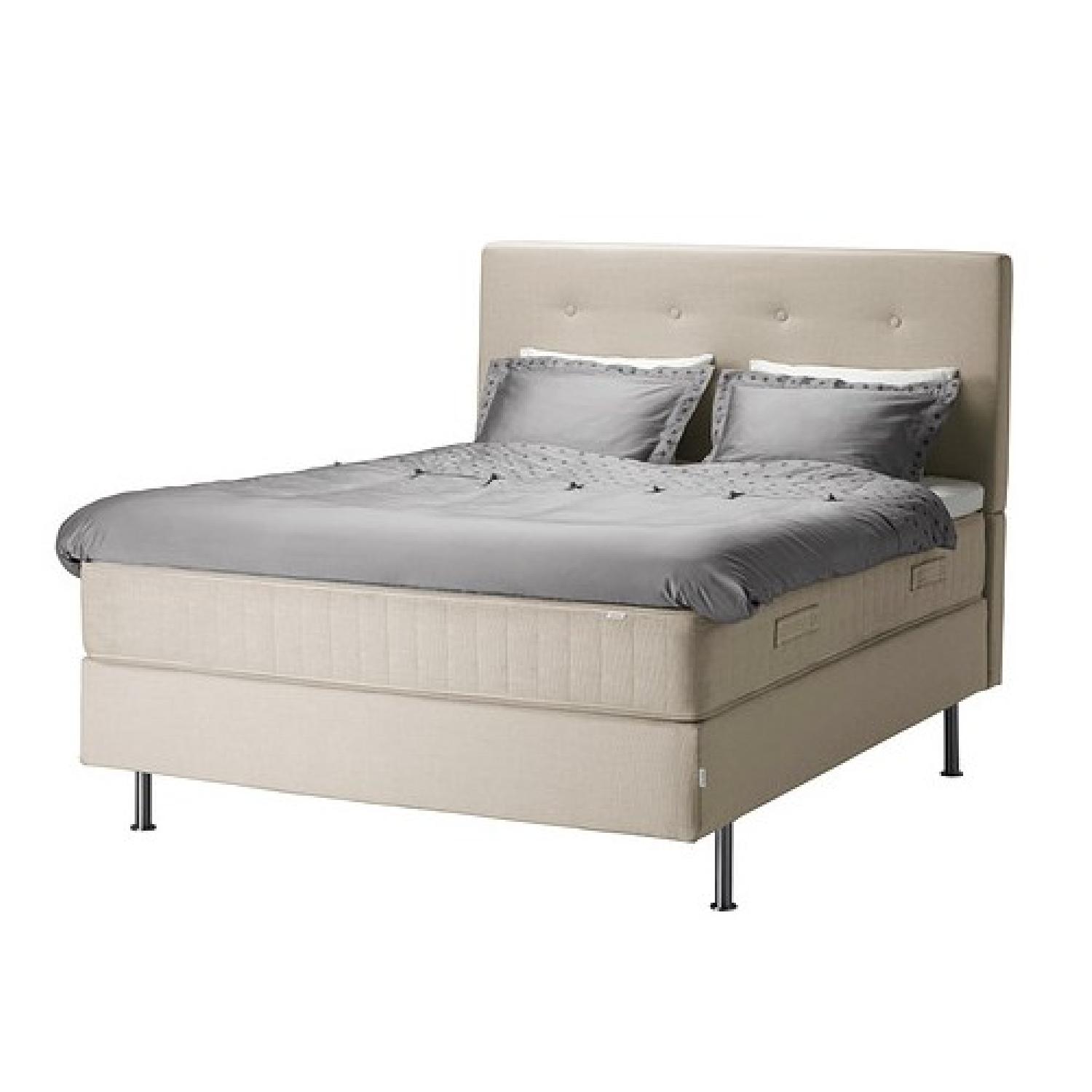 Ikea Bekkestua Queen Size Bed w/ Headboard - image-1