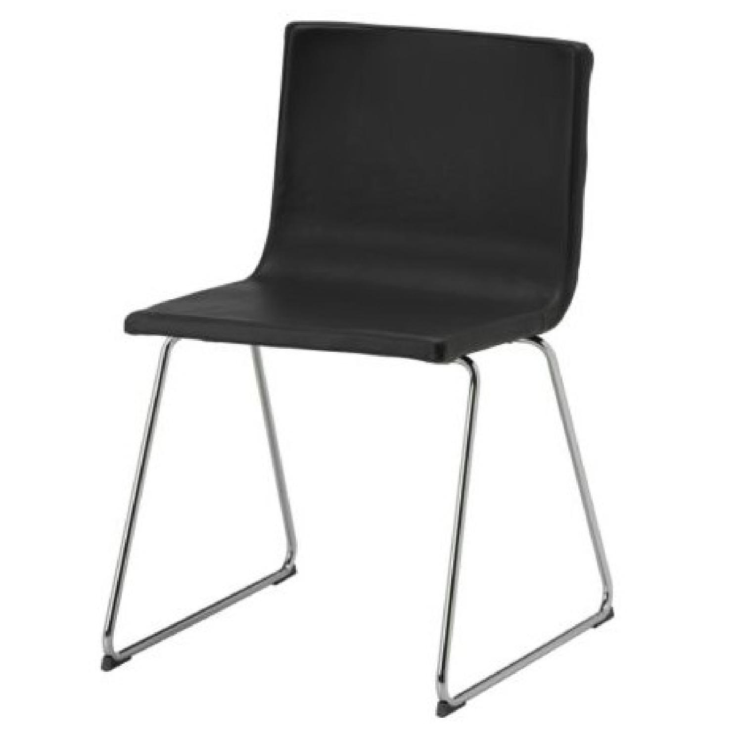 Ikea Bernhard Leather/Chrome Plated Chair - AptDeco