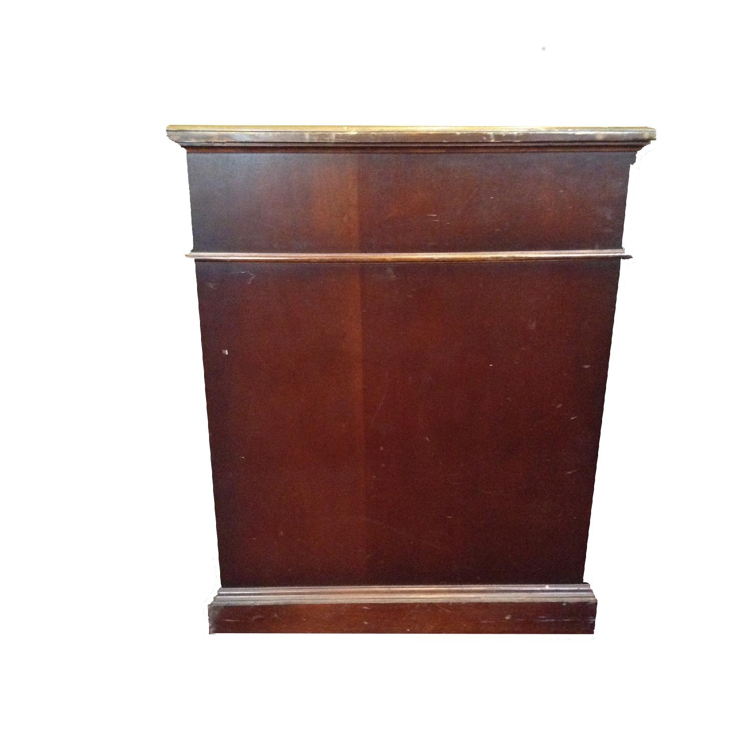 Lane Furniture 1960's 7-Drawer Leather-Top Desk - image-1