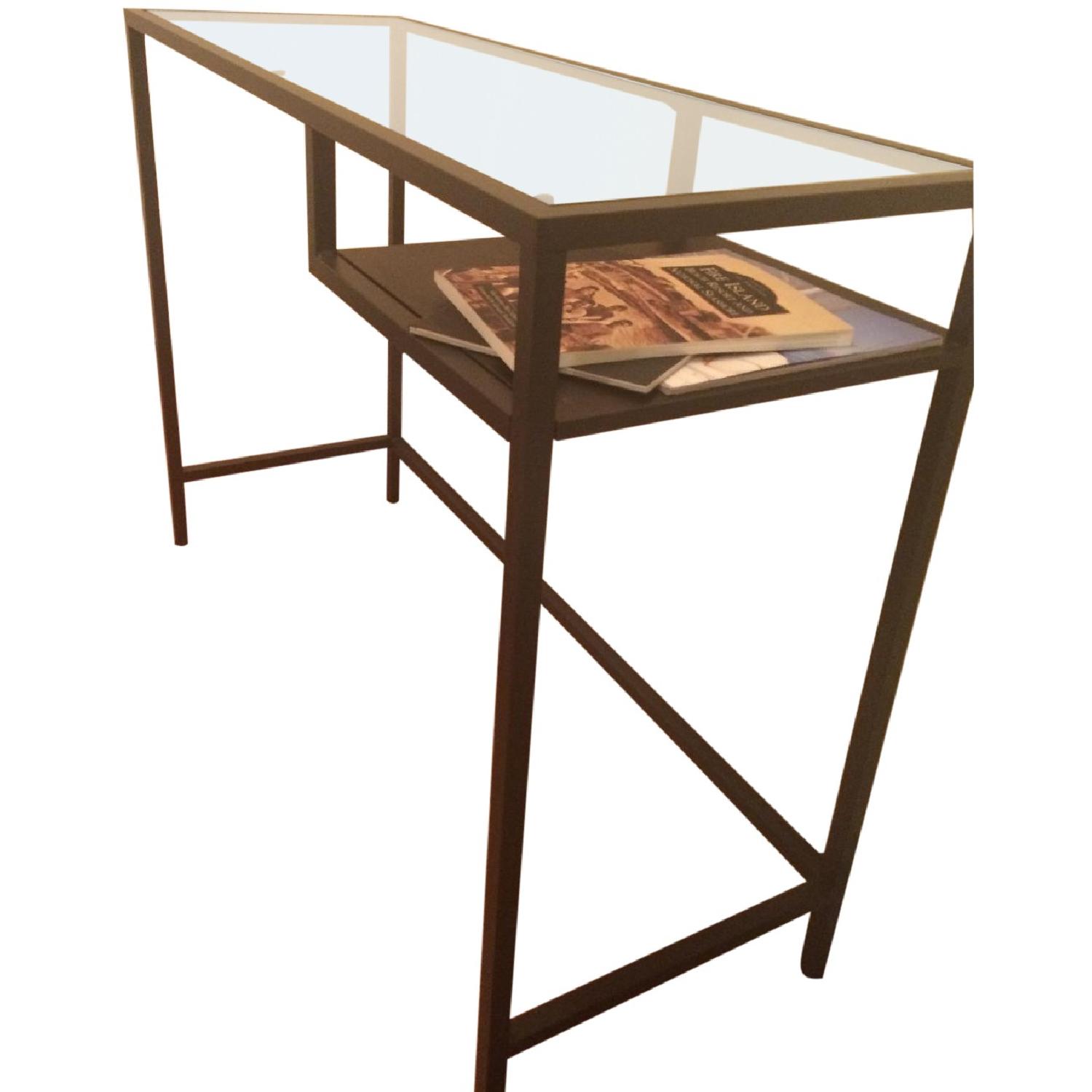 Ikea Glass Desk/Side Table AptDeco