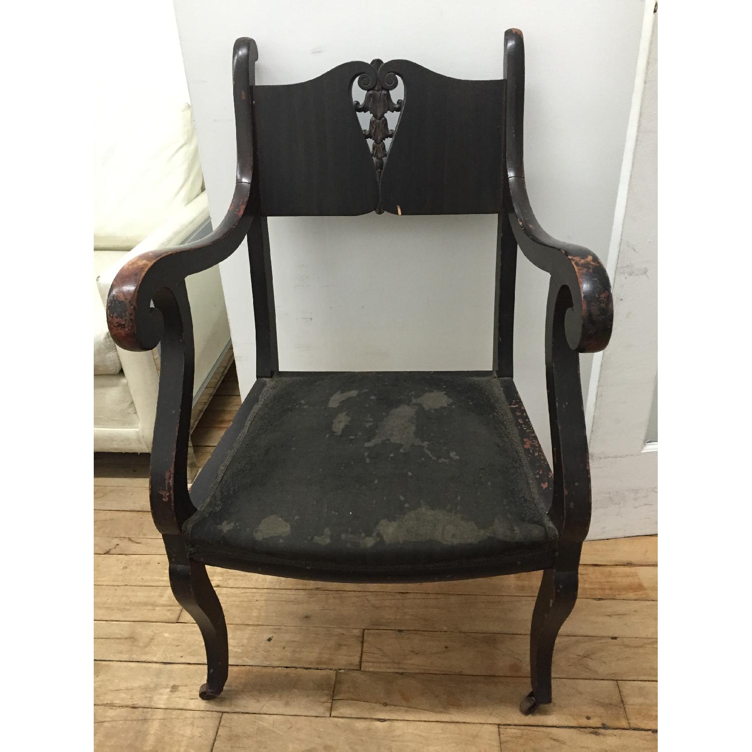 Antique Wooden Accent Chair AptDeco