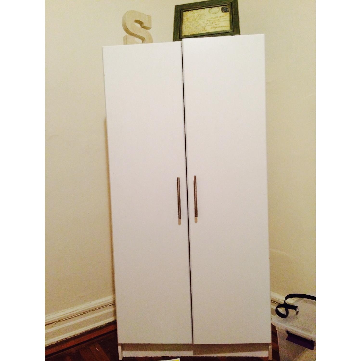 Sears White Wardrobe/Armoire - image-1