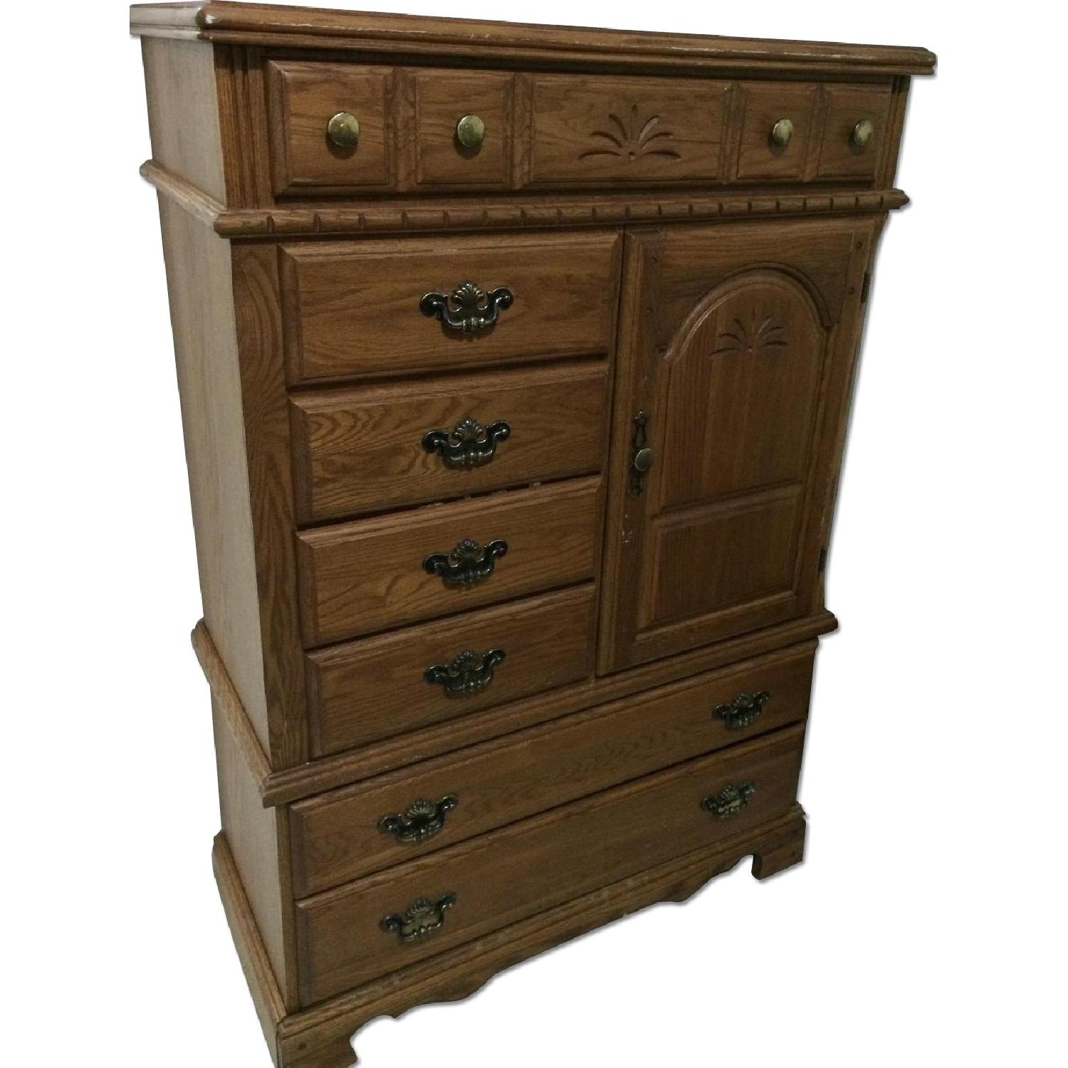 Palliser Solid Oak Armoire - image-0