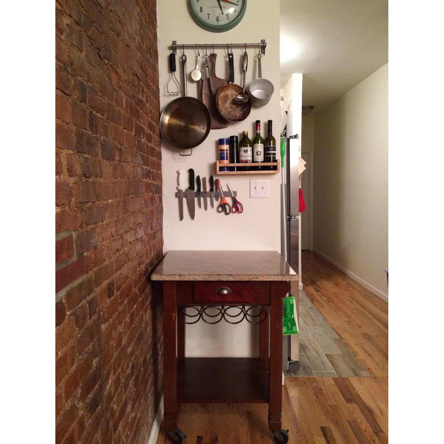 Coaster Fine Furniture Granite Top Kitchen Cart w/ 2 Bar Stools - image-4