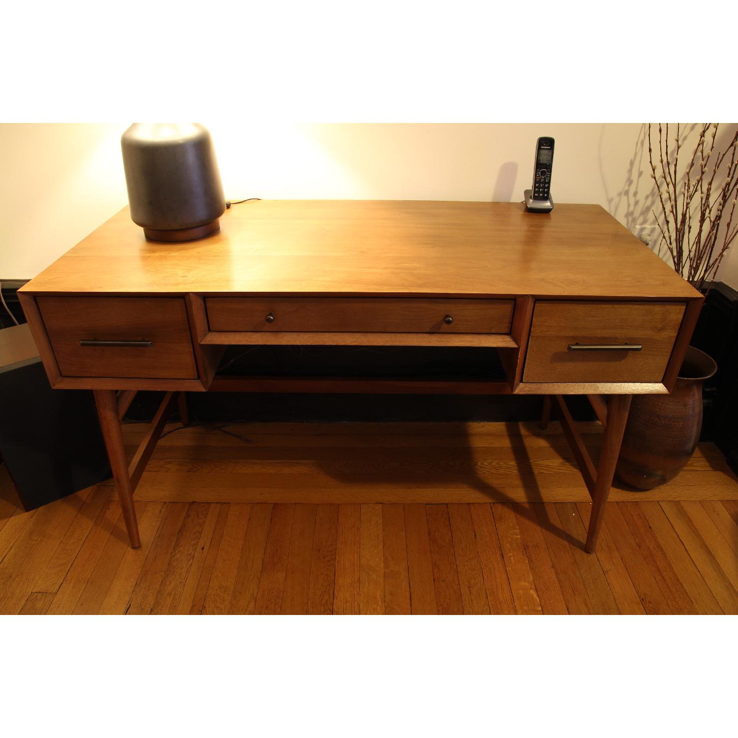 West Elmo Mid Century Desk w/ Acorn Legs - image-1