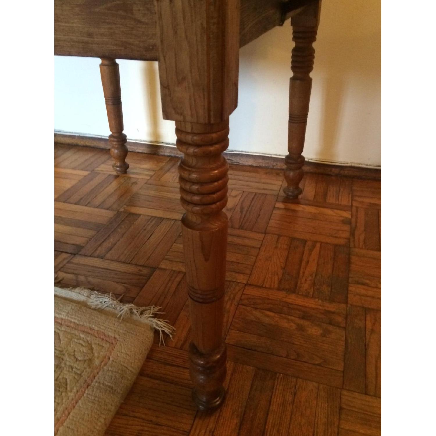 Vintage Solid Oak Table - AptDeco