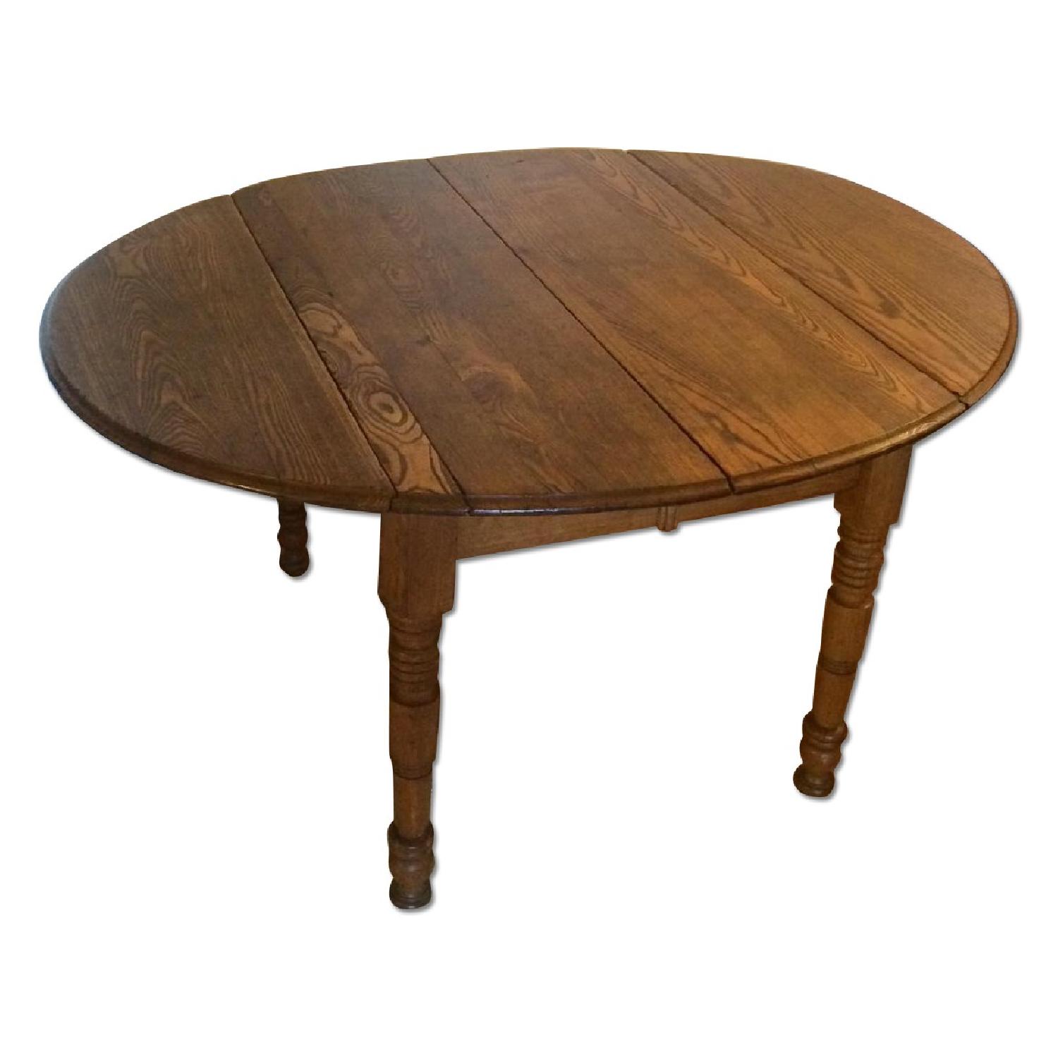 Vintage Solid Oak Table - AptDeco