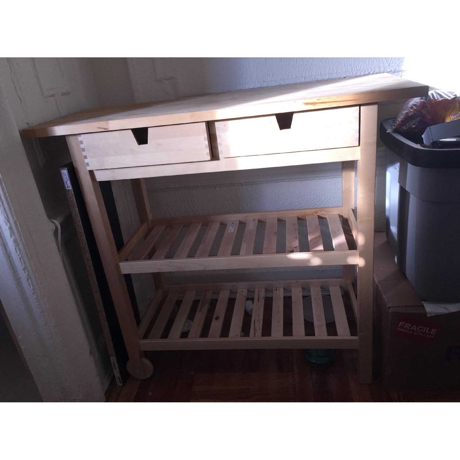 Ikea Kitchen Cart w/ 2 Drawer 2 Shelves AptDeco